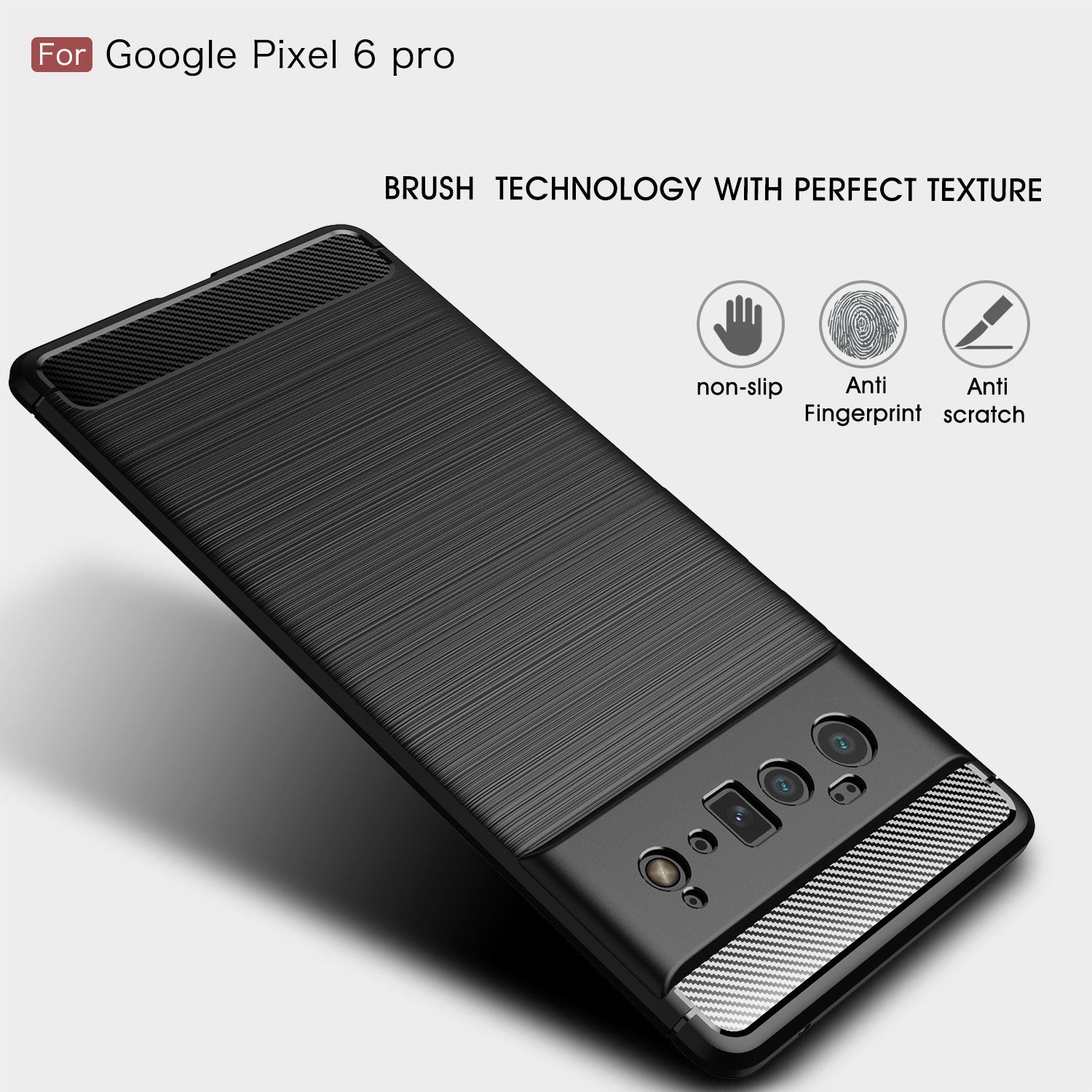 Google Pixel 6 Pro Carbon Fibre Case [Black]