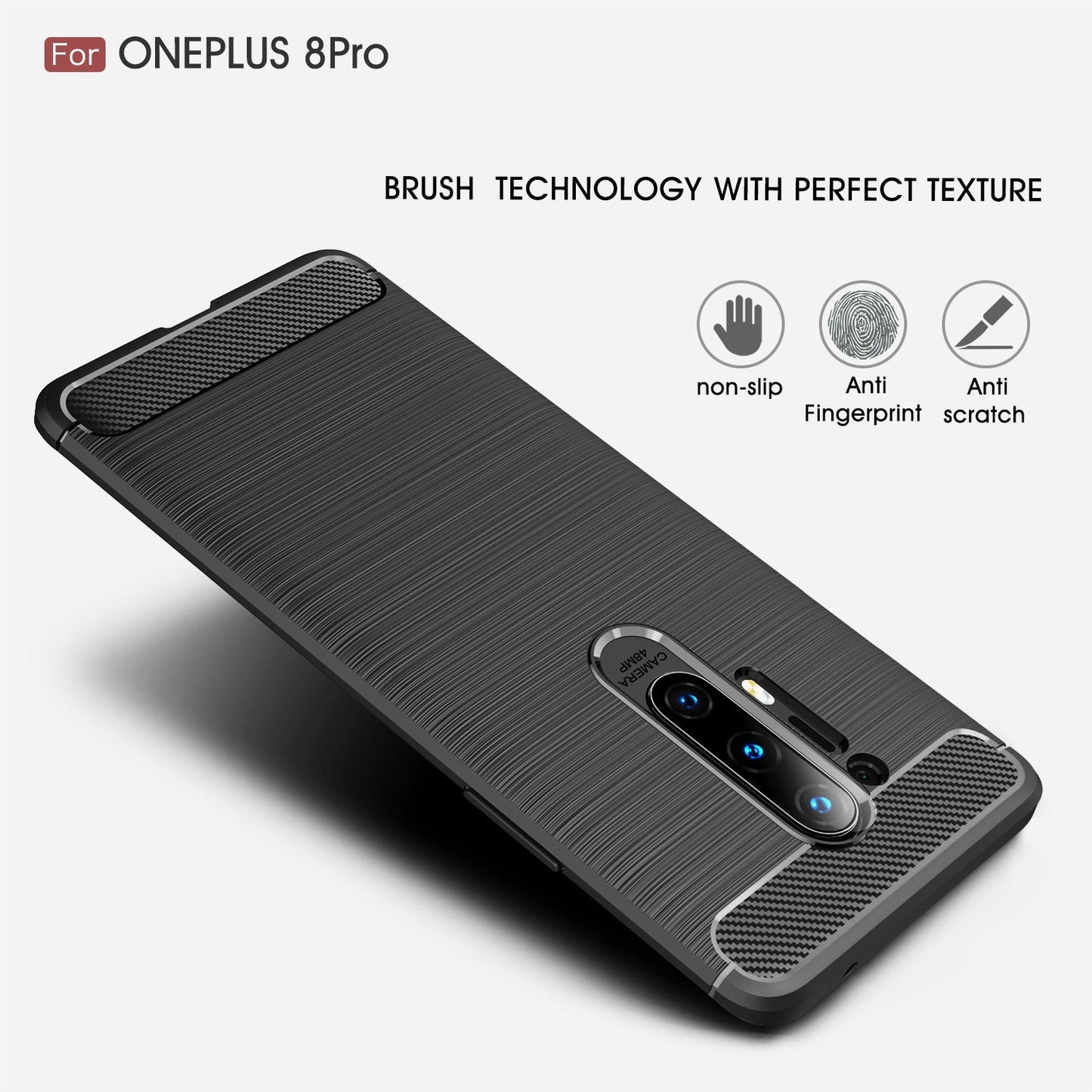 Oneplus 8 Pro Carbon Fibre Case [Black]