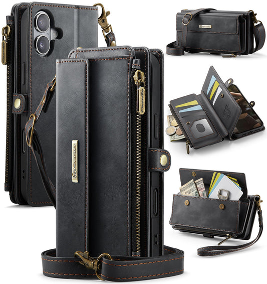 Iphone 17 Crossbody Wallet [Black]
