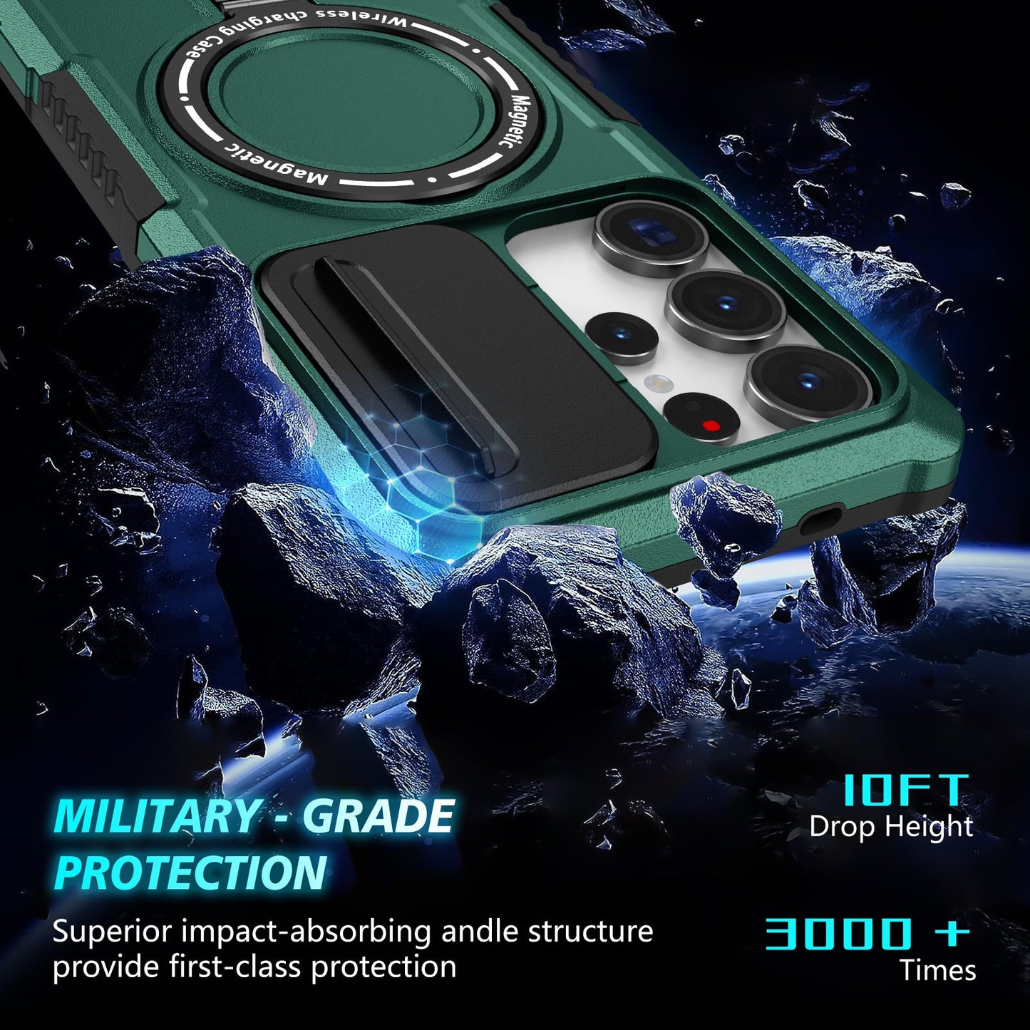 Galaxy S25 Ultra Magsafe Sliding Cover Case [Teal]