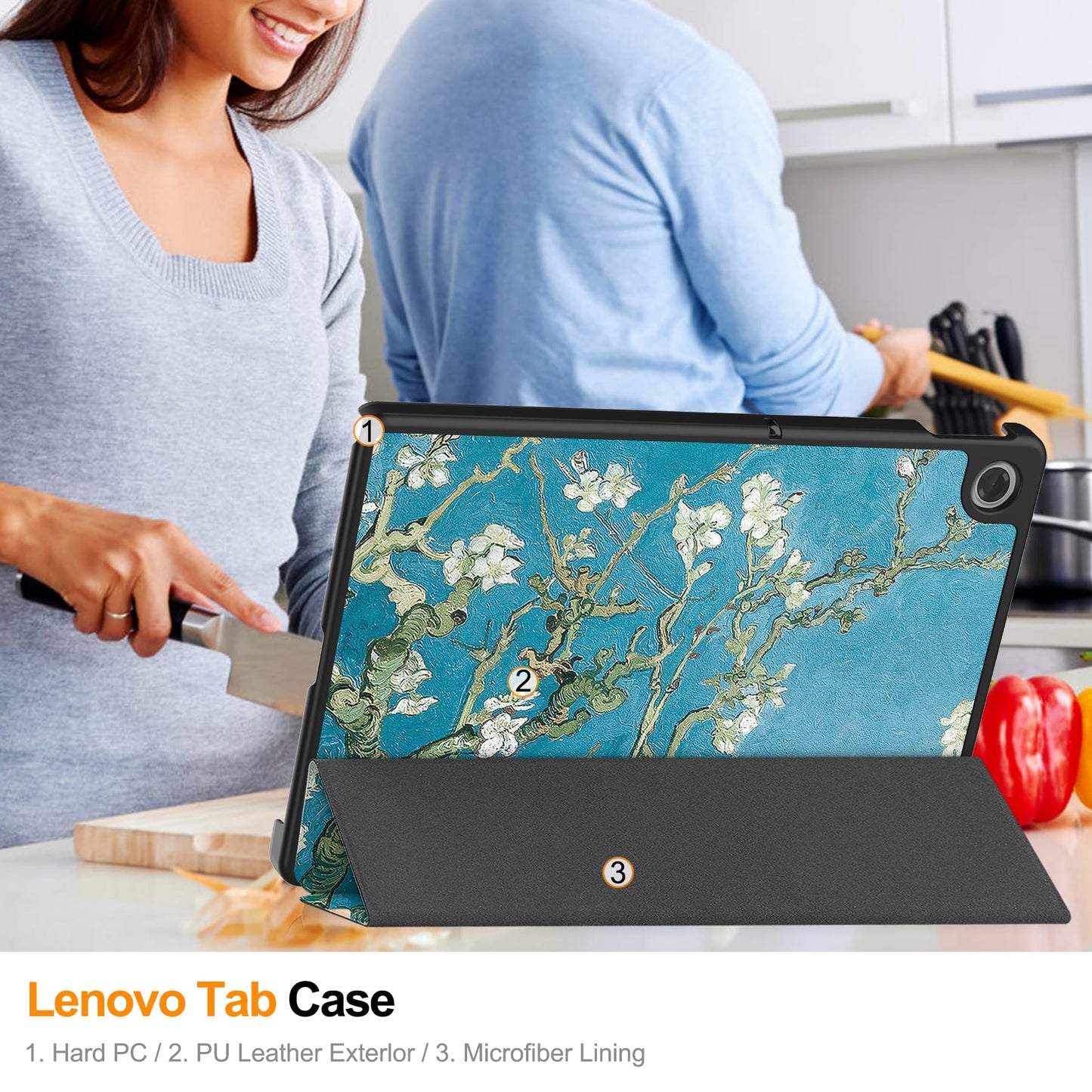 Tab 10.1" 2025 Tb311 Designer Tri-Fold Case [Plum Tree]