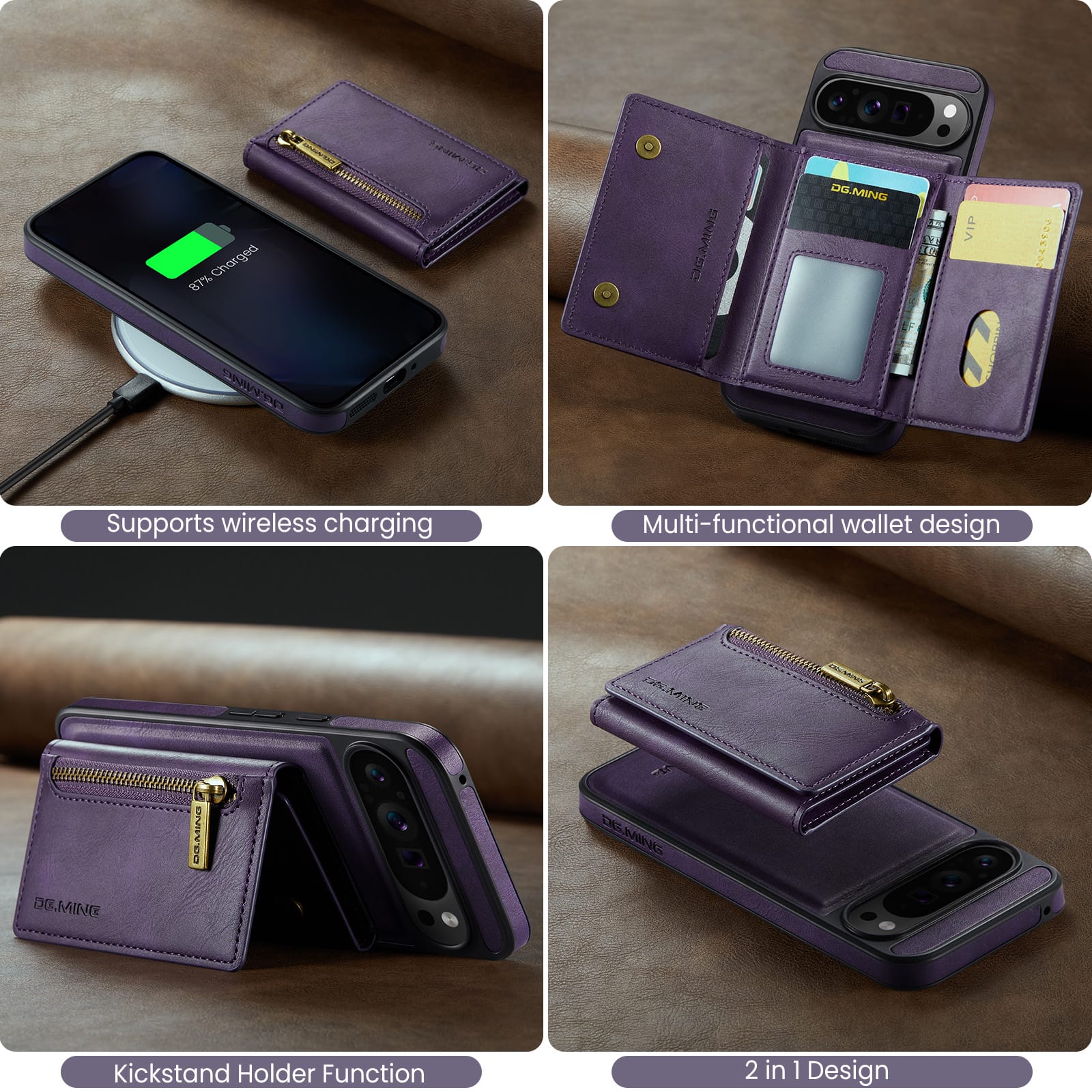 Google Pixel 10 Pro Xl Magnetic Wallet [Purple]