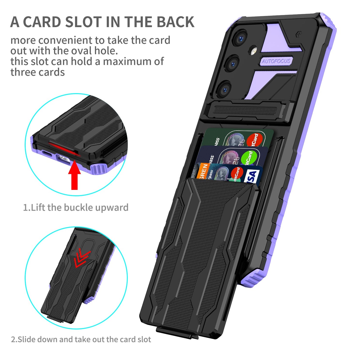 Galaxy S25 Plus Kickstand Heavy Duty Case [Purple]
