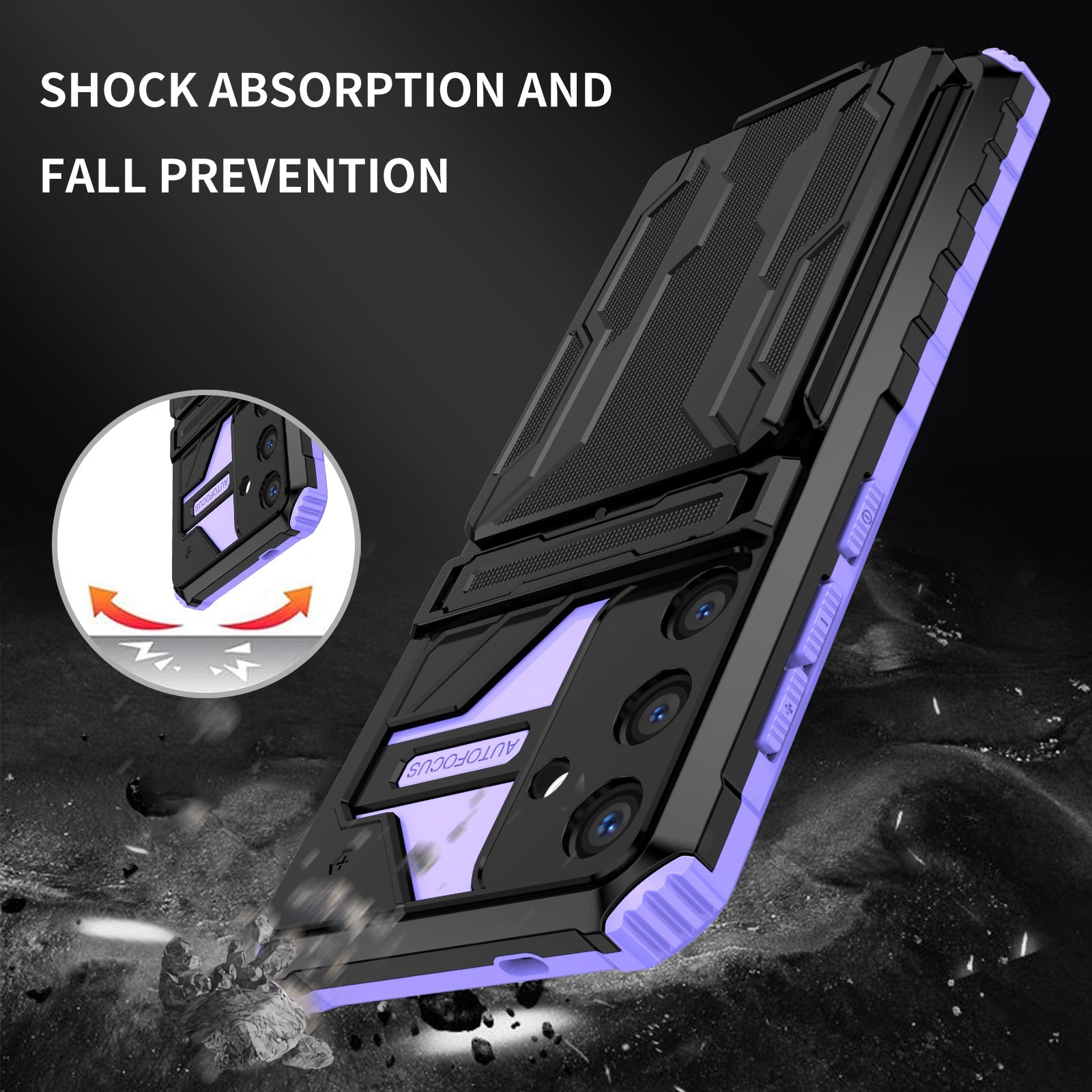 Galaxy S25 Plus Kickstand Heavy Duty Case [Purple]