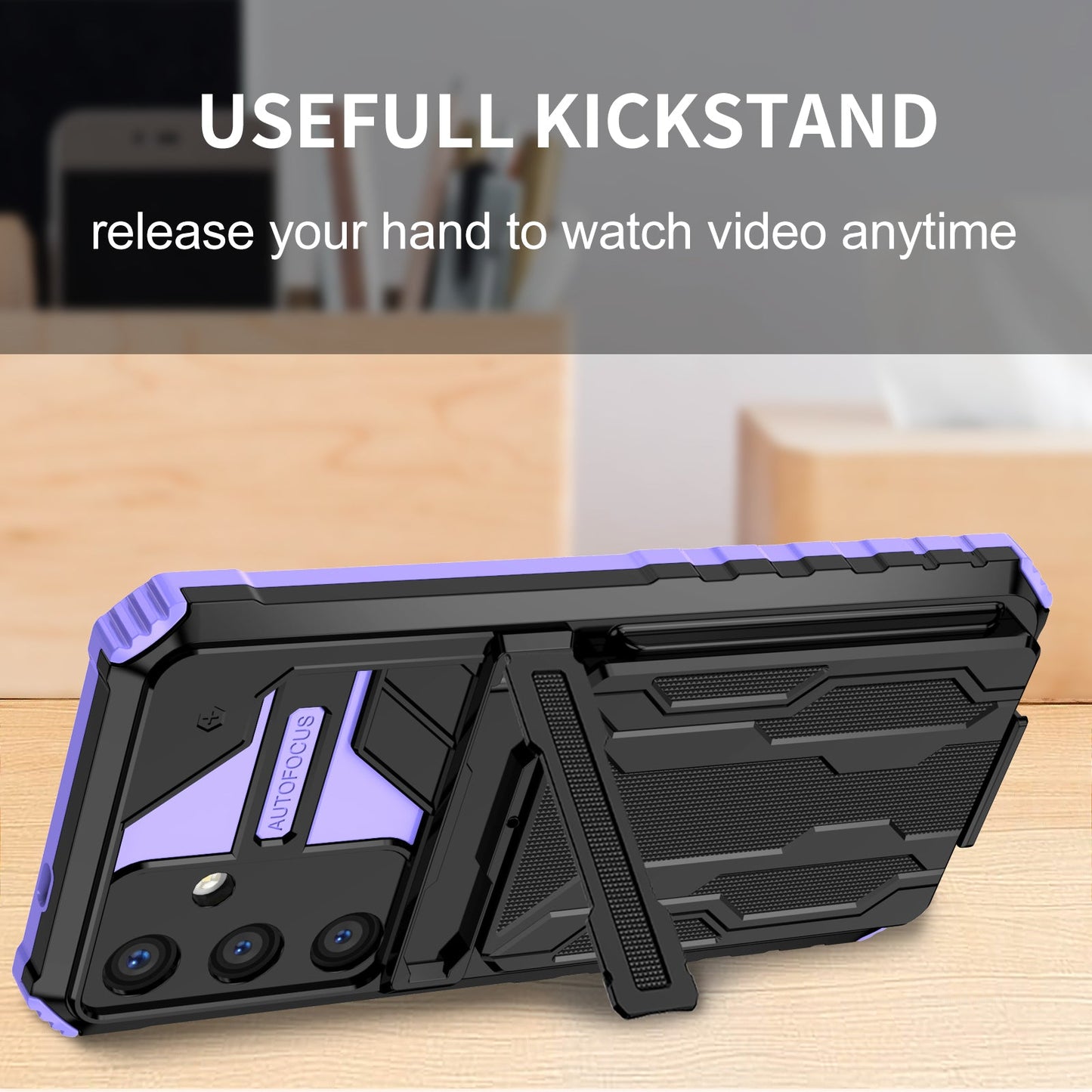 Galaxy S25 Plus Kickstand Heavy Duty Case [Purple]