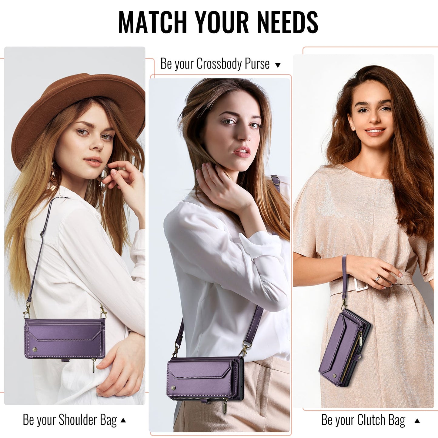 Galaxy Z Fold 7 Crossbody Wallet [Purple]