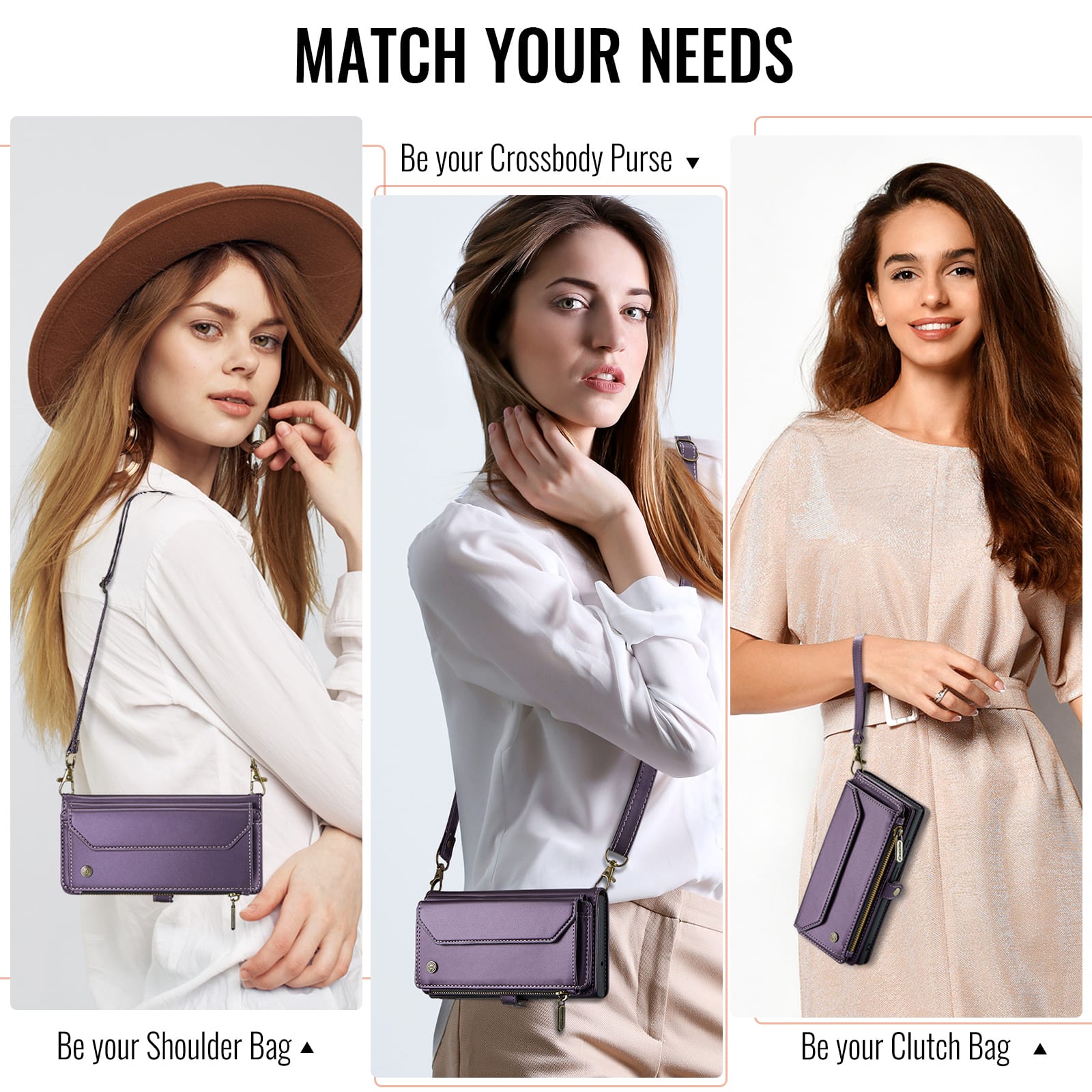 Galaxy Z Fold 7 Crossbody Wallet [Purple]