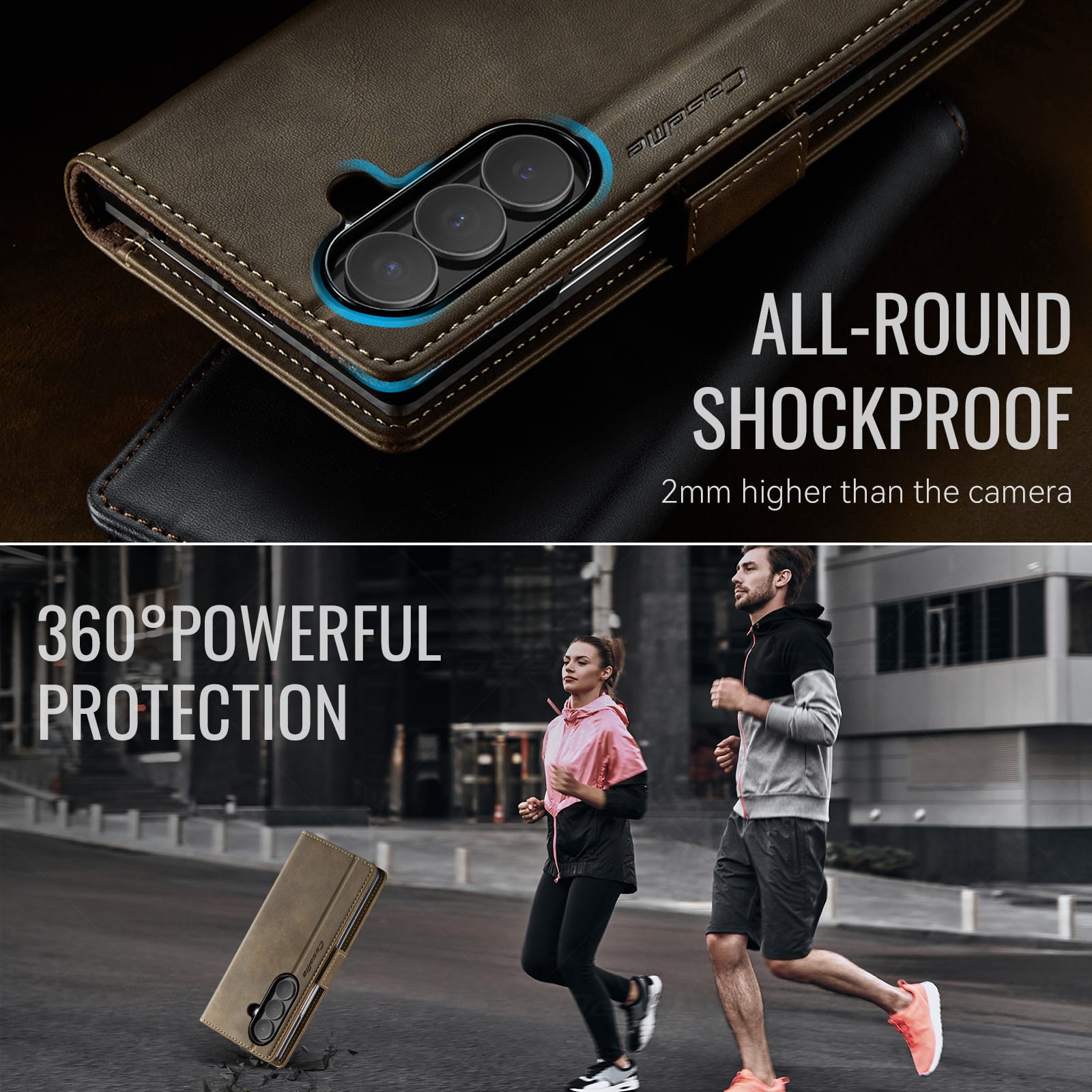 Galaxy Z Fold 7 Pu Wallet Case [Brown]