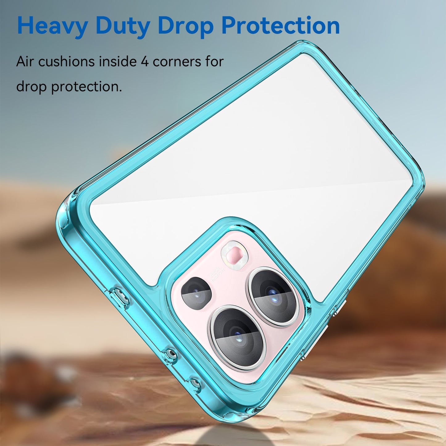 Oppo Reno 13 Pro 5G Soft Gel Case [Clear Blue]