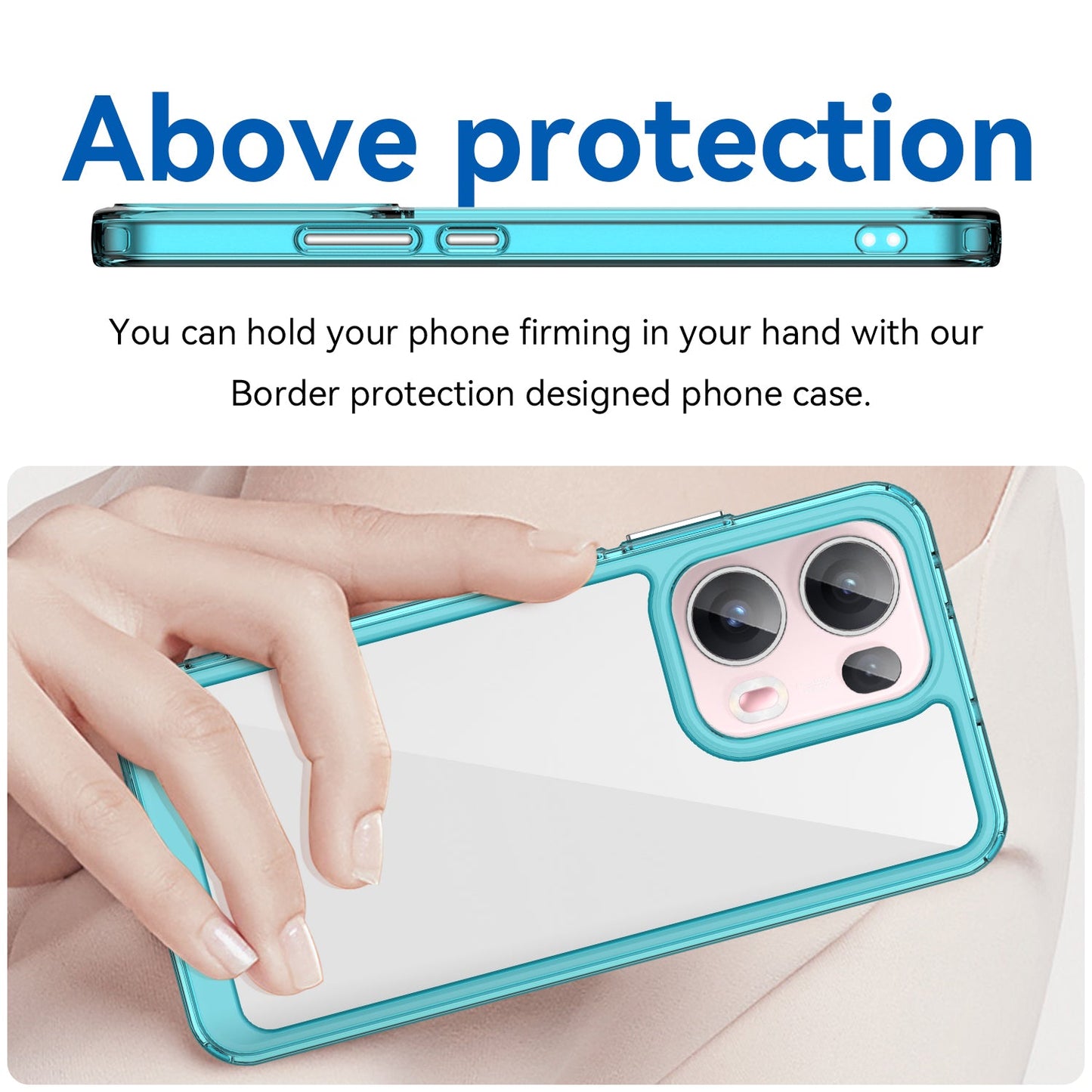 Oppo Reno 13 Pro 5G Soft Gel Case [Clear Blue]