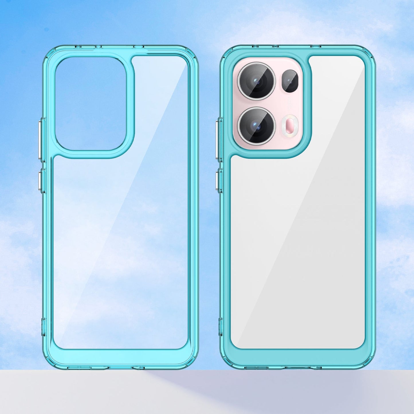 Oppo Reno 13 Pro 5G Soft Gel Case [Clear Blue]