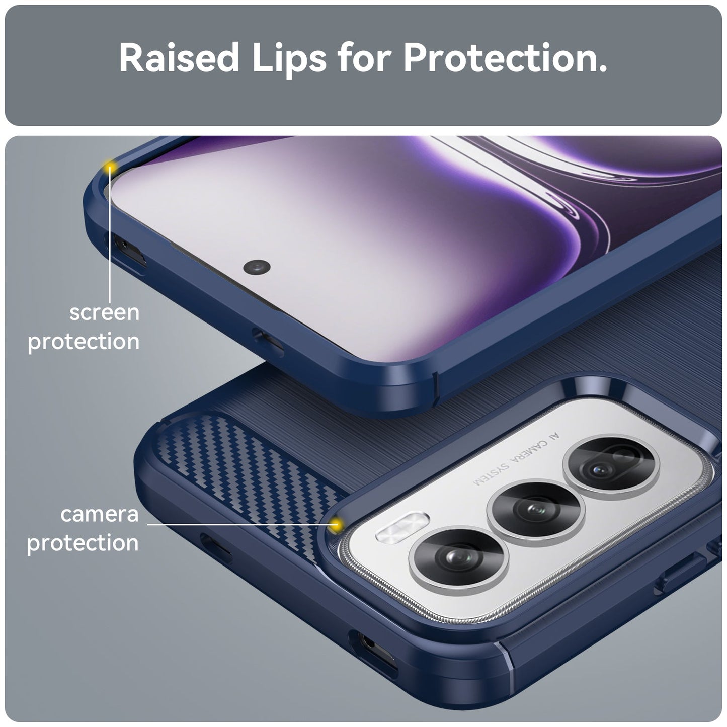 Oppo Reno 12 Pro Carbon Fibre Case [Navy]