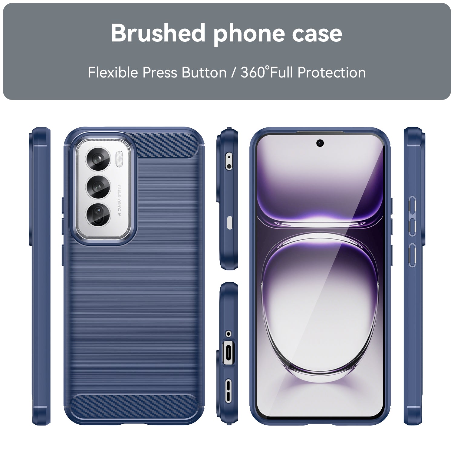 Oppo Reno 12 Pro Carbon Fibre Case [Navy]