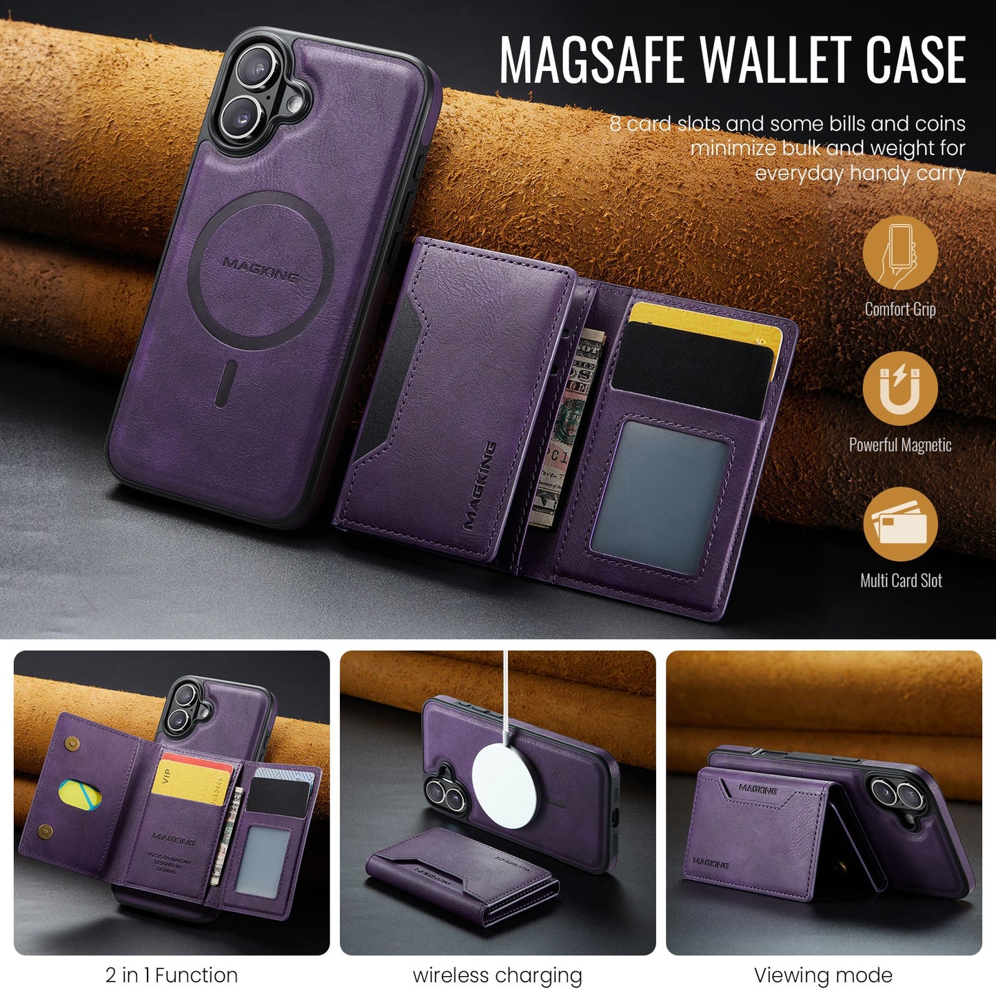 Iphone 16 Magsafe Wallet [Purple]