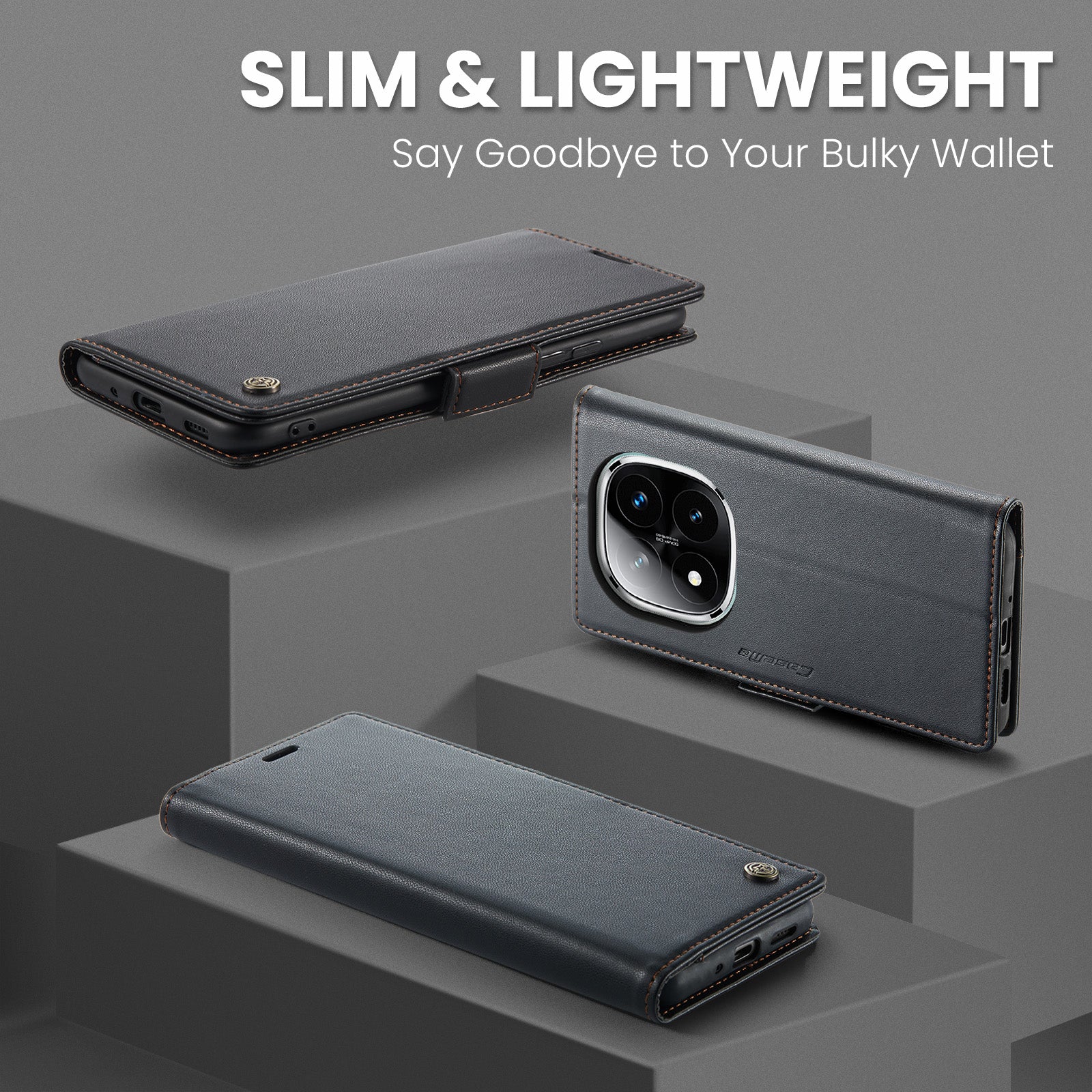 Xiaomi Redmi Note 14 Pro 5g Pu Wallet Case [Black]