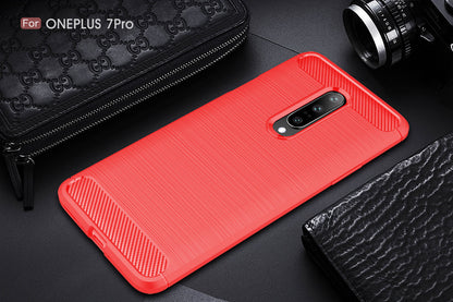 Oneplus 7 Pro Carbon Fibre Case [Red]