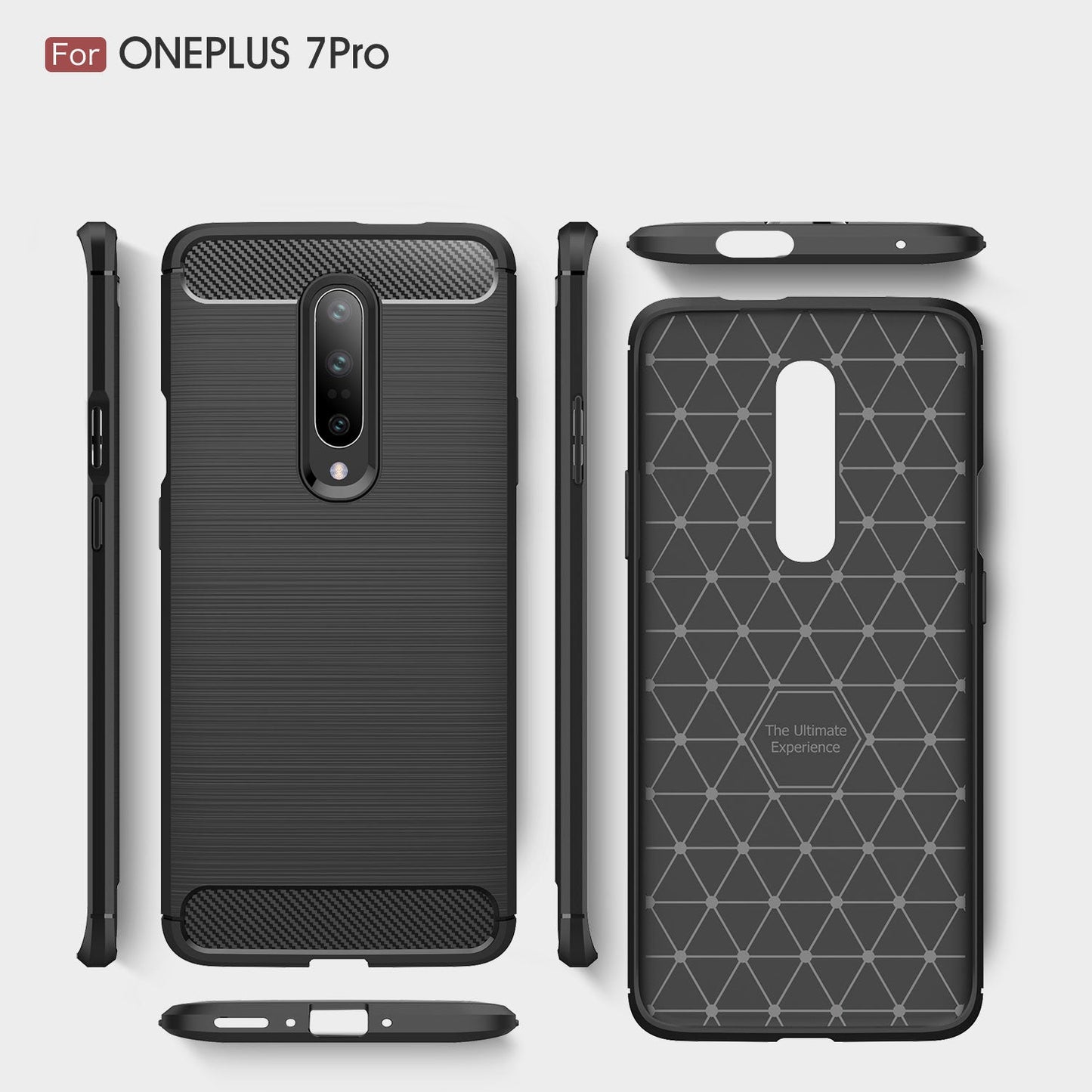 Oneplus 7 Pro Carbon Fibre Case [Red]