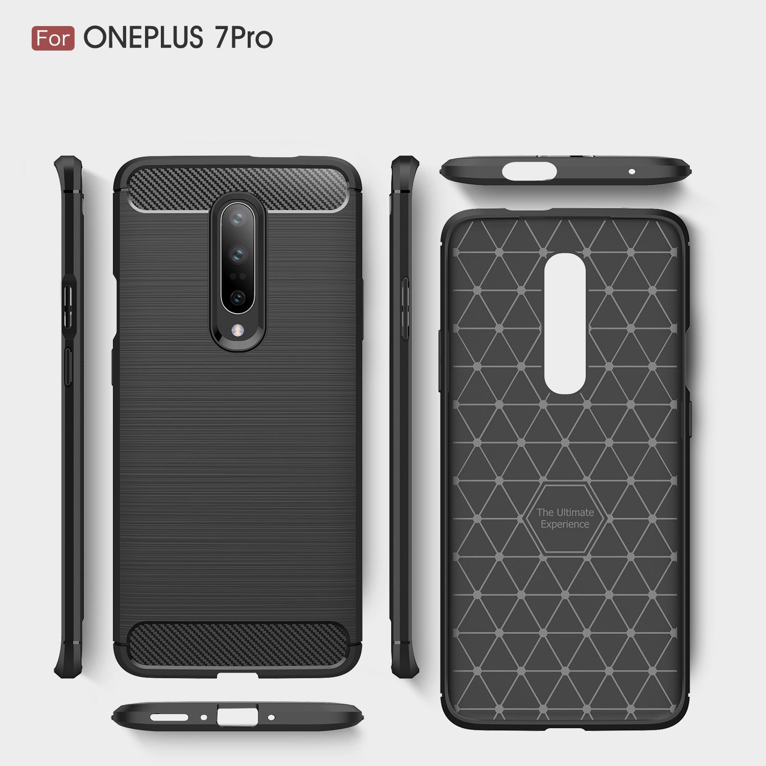 Oneplus 7 Pro Carbon Fibre Case [Red]