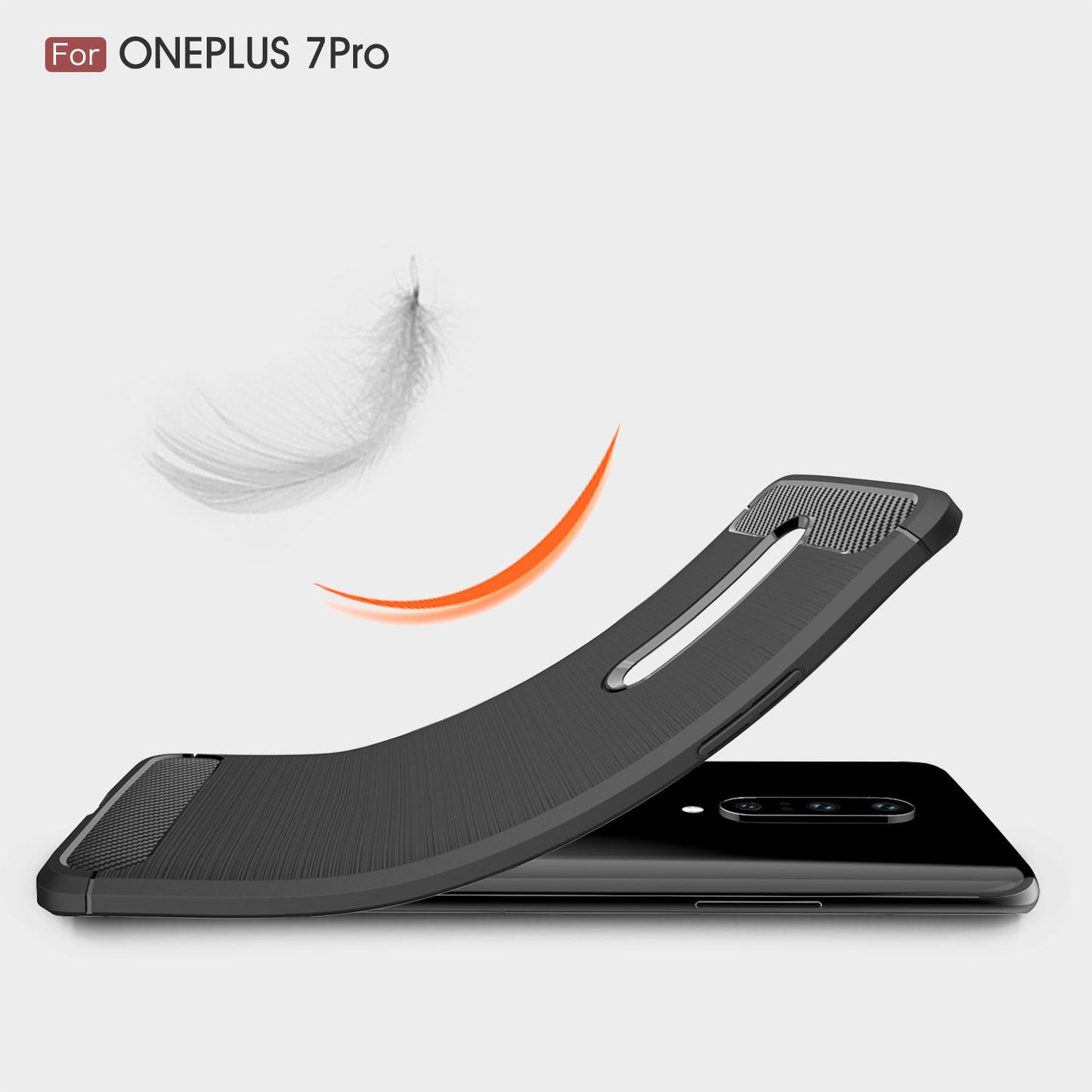 Oneplus 7 Pro Carbon Fibre Case [Red]