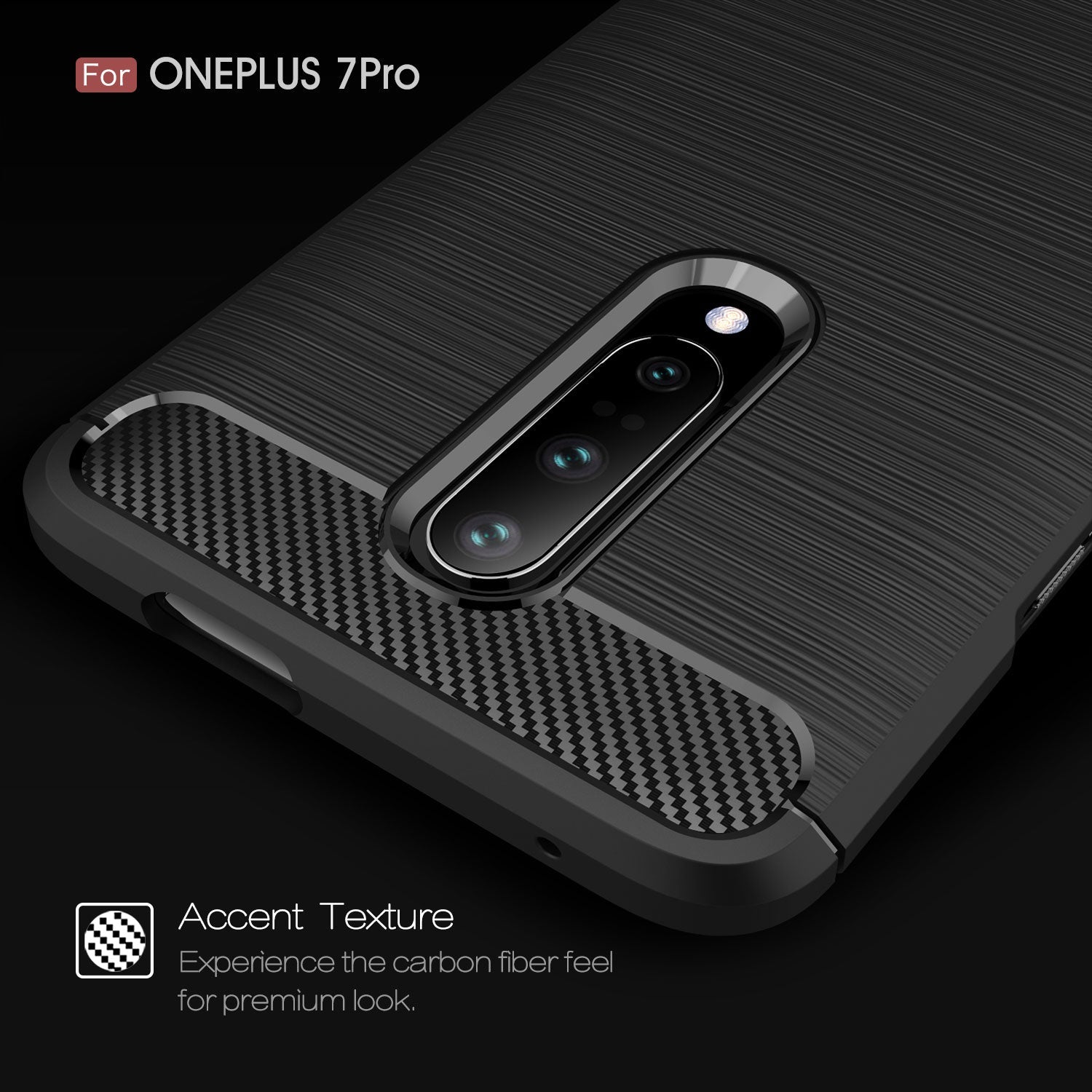 Oneplus 7 Pro Carbon Fibre Case [Red]