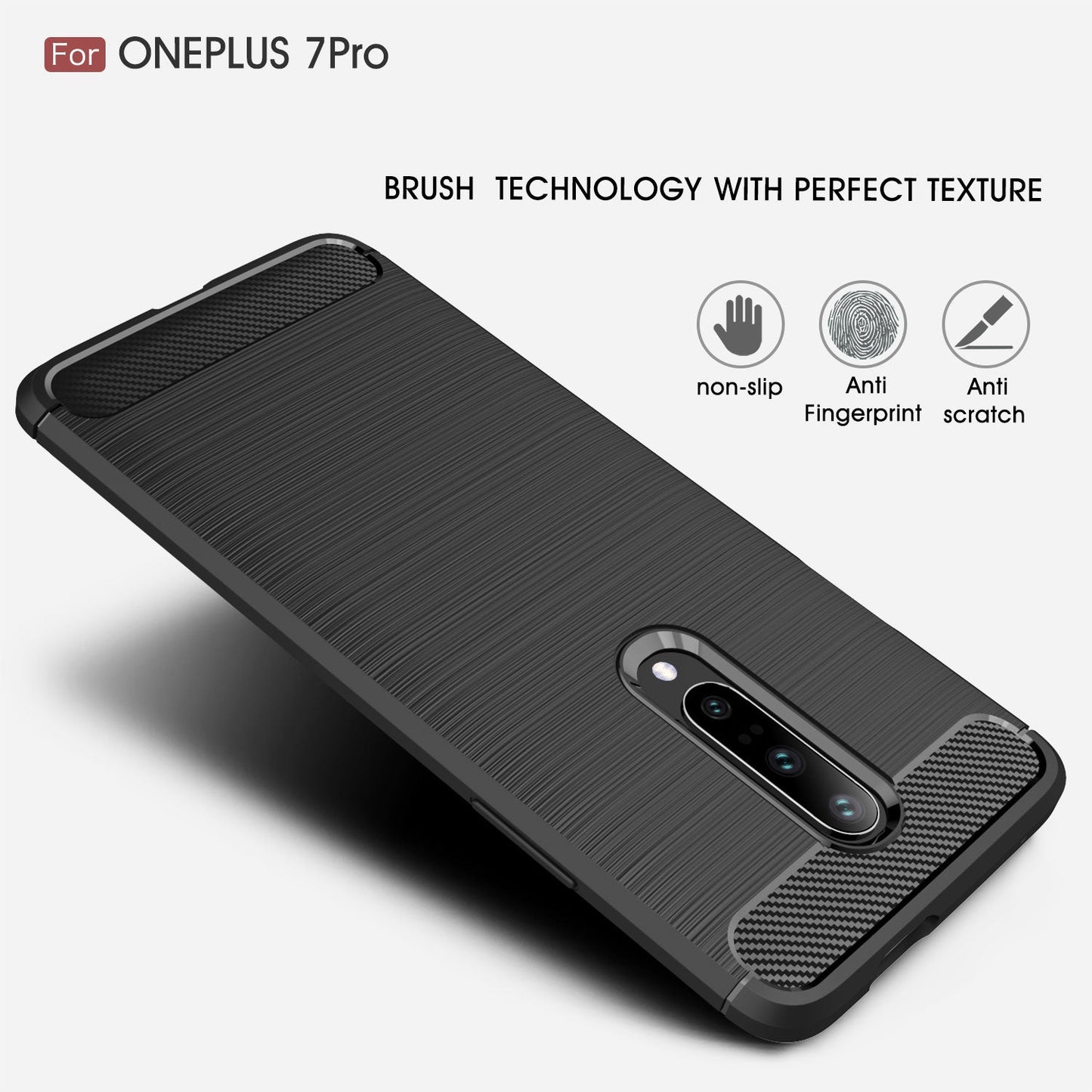 Oneplus 7 Pro Carbon Fibre Case [Red]