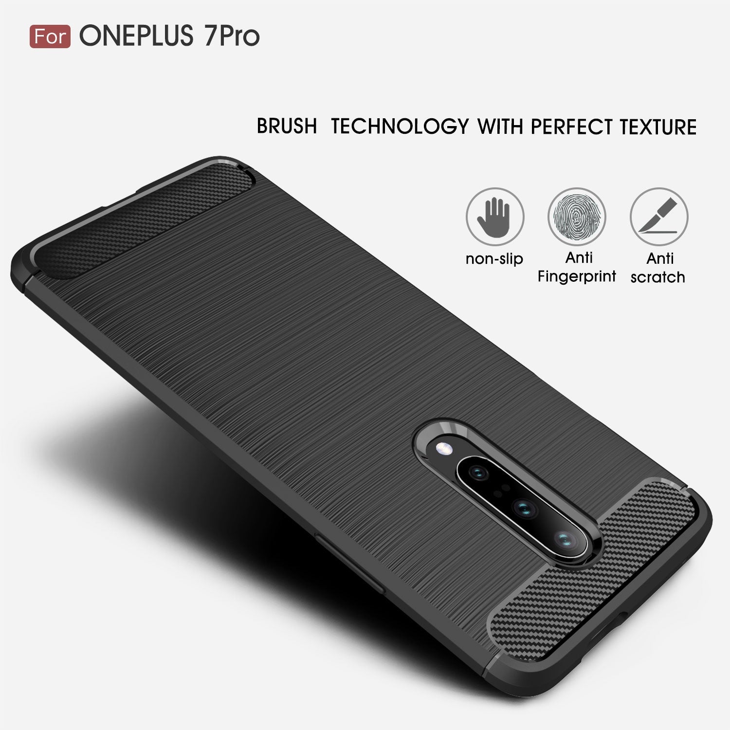 Oneplus 7 Pro Carbon Fibre Case [Red]