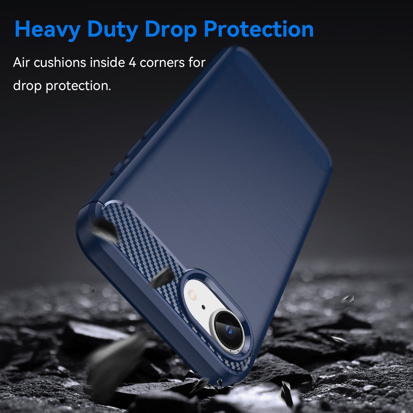 Apple iPhone 16E Carbon Fibre Case [Navy]