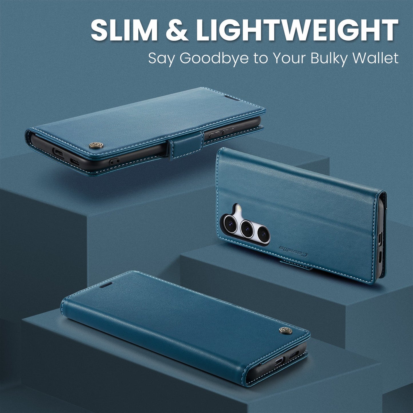Galaxy S25 Pu Wallet Case [Navy]
