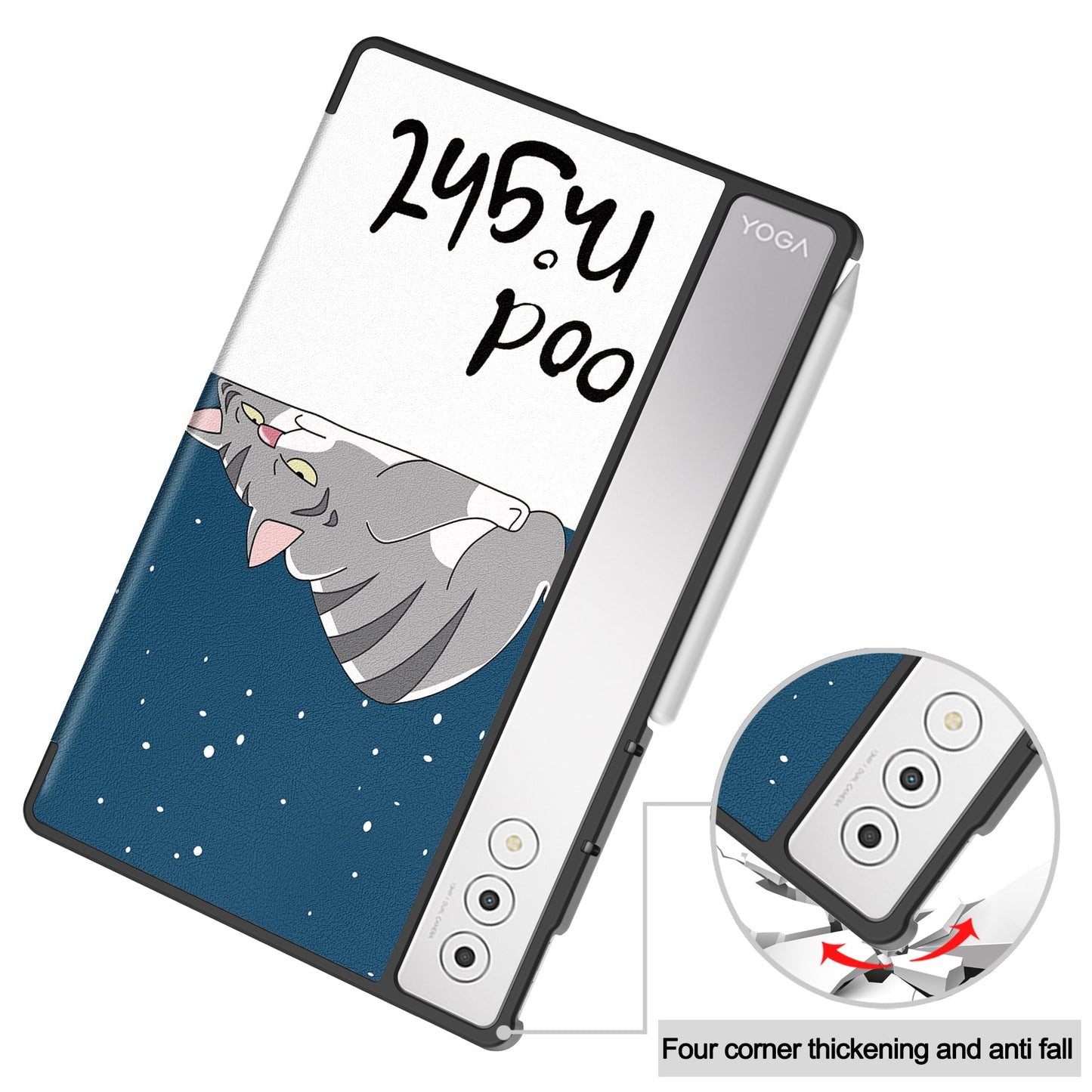 Lenovo Yoga Tab Plus 12.7 Tb520 Designer Tri-fold Case [Lazycat]
