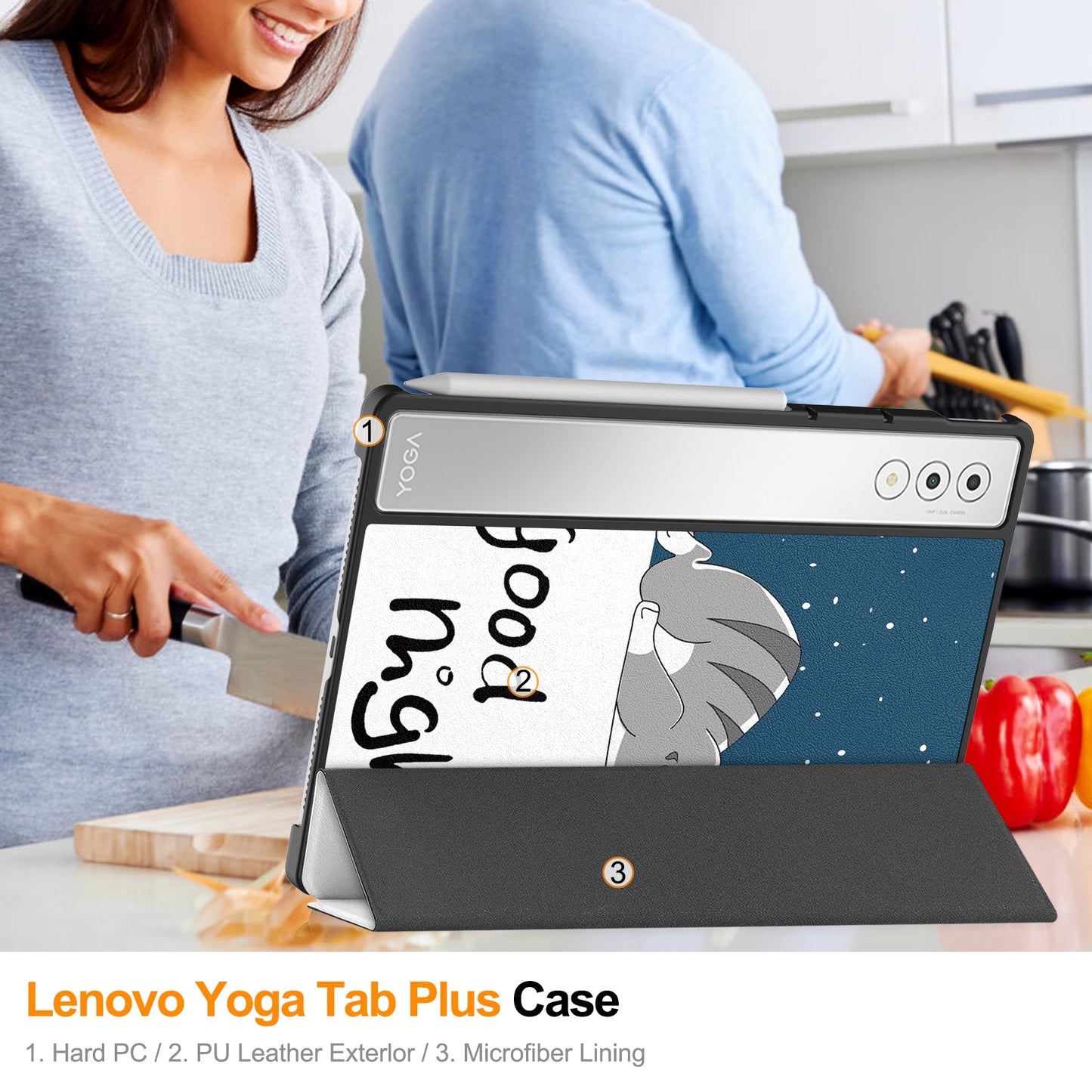Lenovo Yoga Tab Plus 12.7 Tb520 Designer Tri-fold Case [Lazycat]