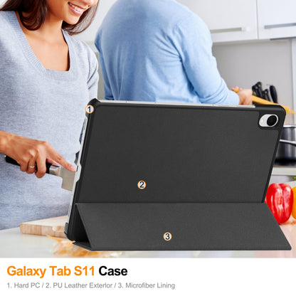 Galaxy Tab S11 Tri-fold Pu Case [Black]