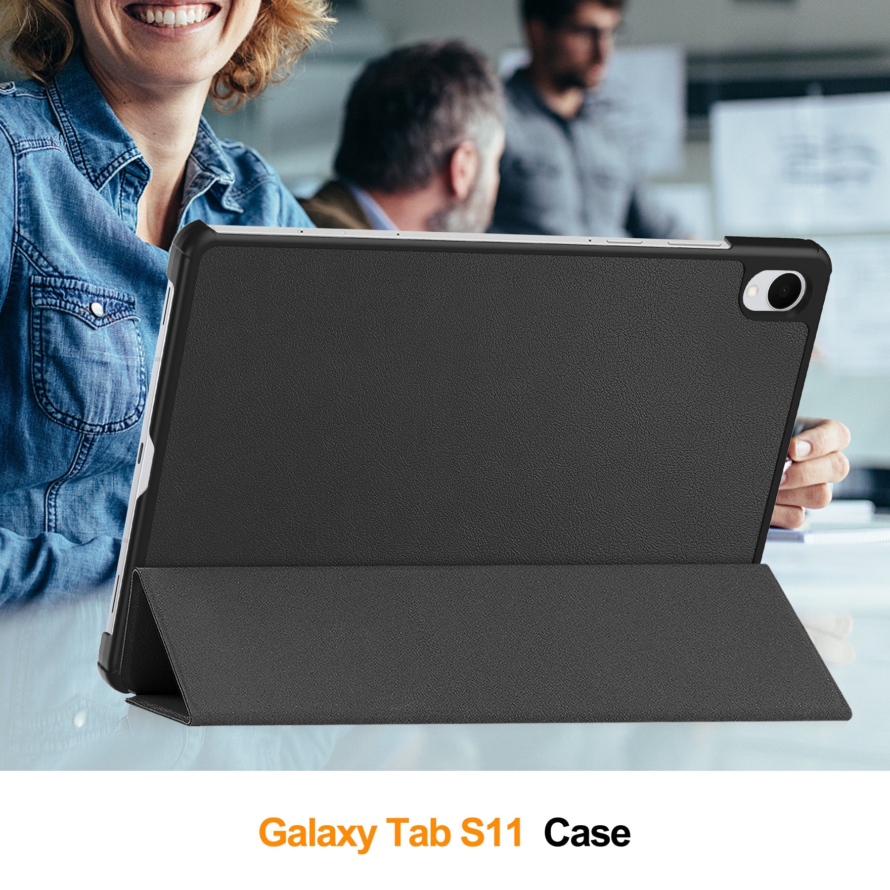 Galaxy Tab S11 Tri-fold Pu Case [Black]