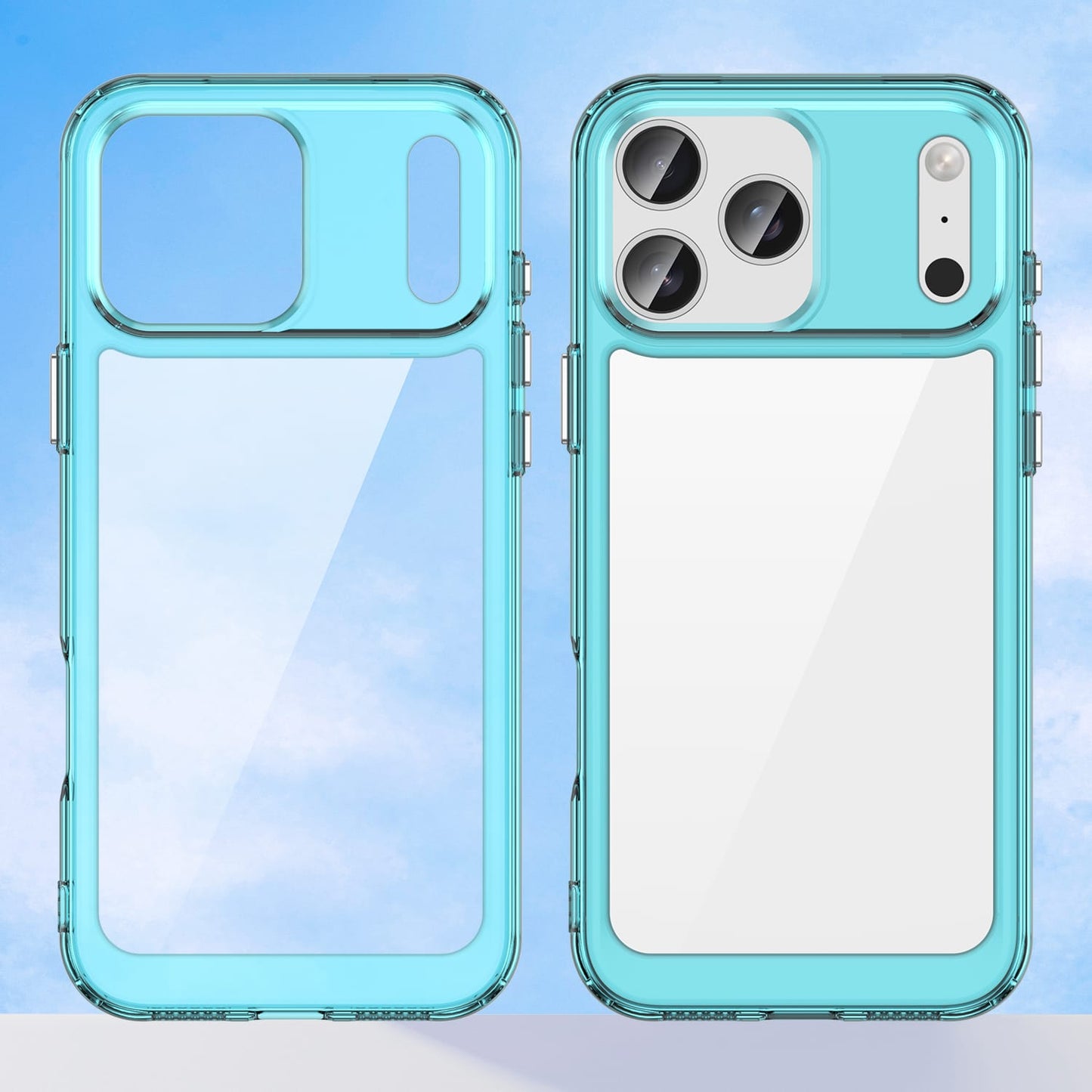 Iphone 17 Pro Max Soft Gel Case [Clear Blue]