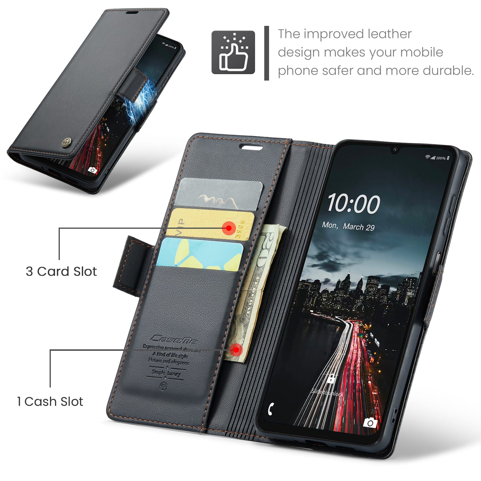 Samsung Galaxy A17 5G Pu Wallet Case [Black]
