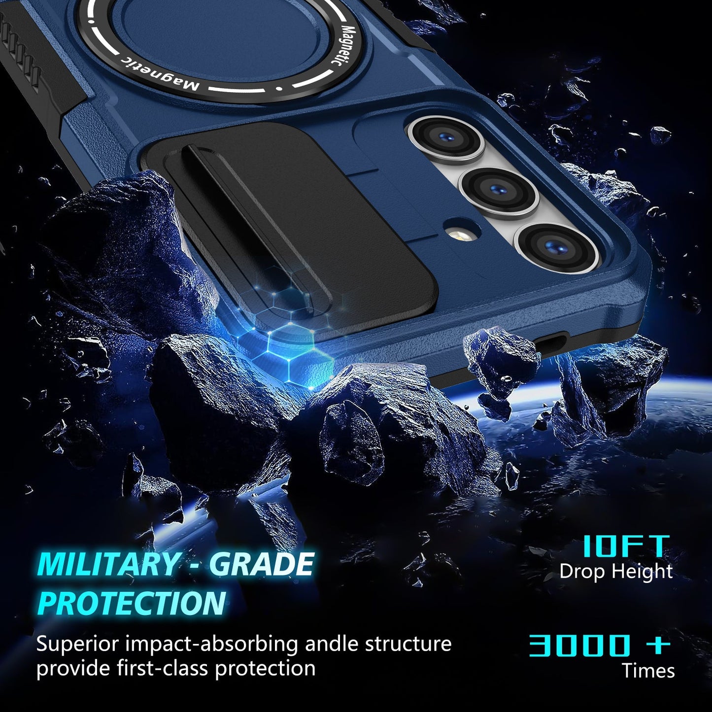 Galaxy S25 Magsafe Sliding Cover Case [Navy]