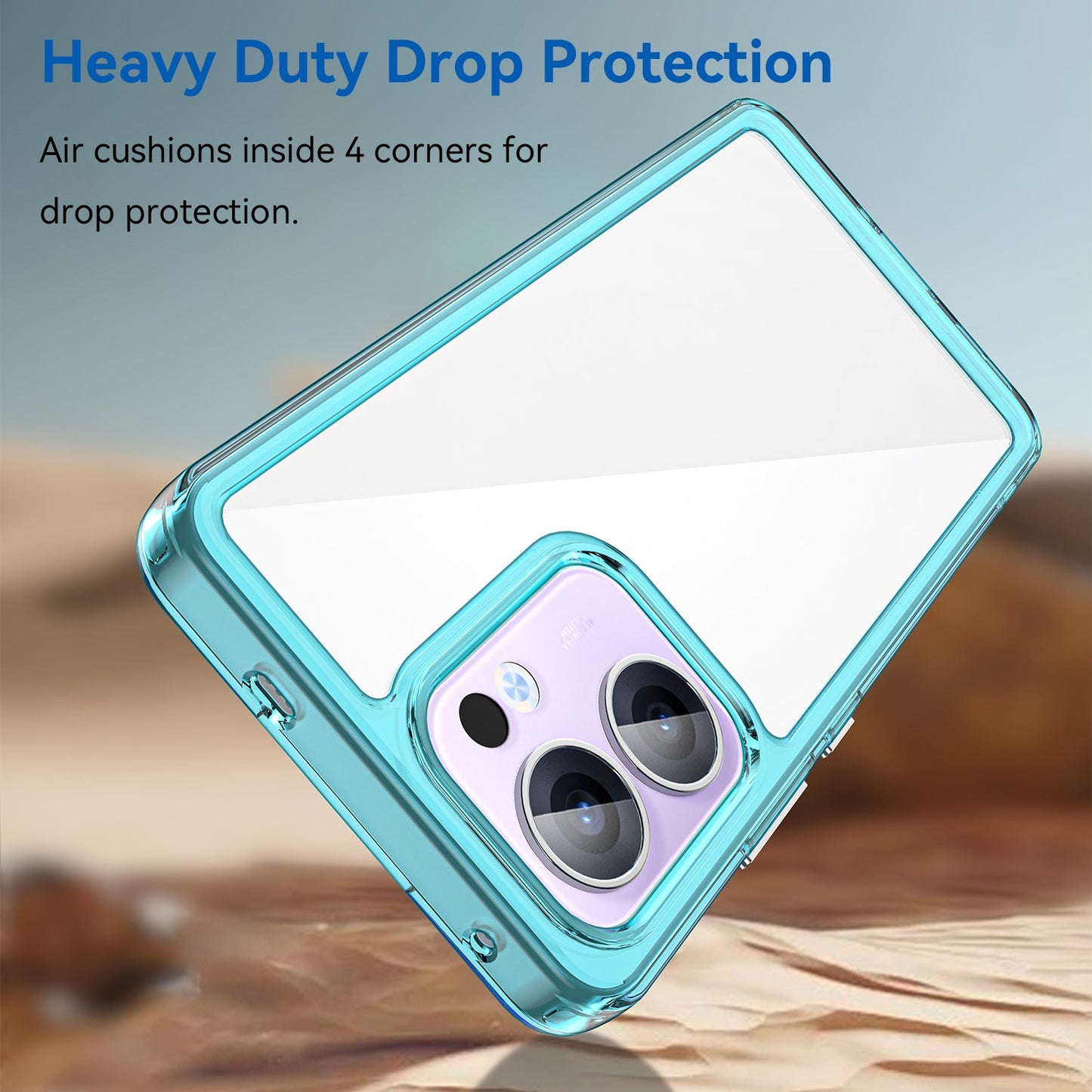 Oppo Reno 13 F 5G Soft Gel Case [Clear Blue]