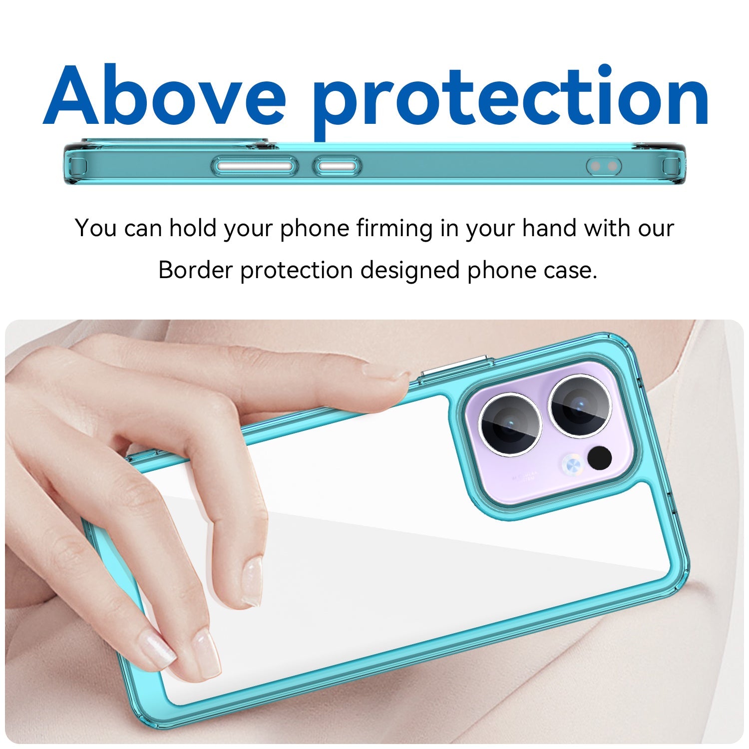 Oppo Reno 13 F 5G Soft Gel Case [Clear Blue]