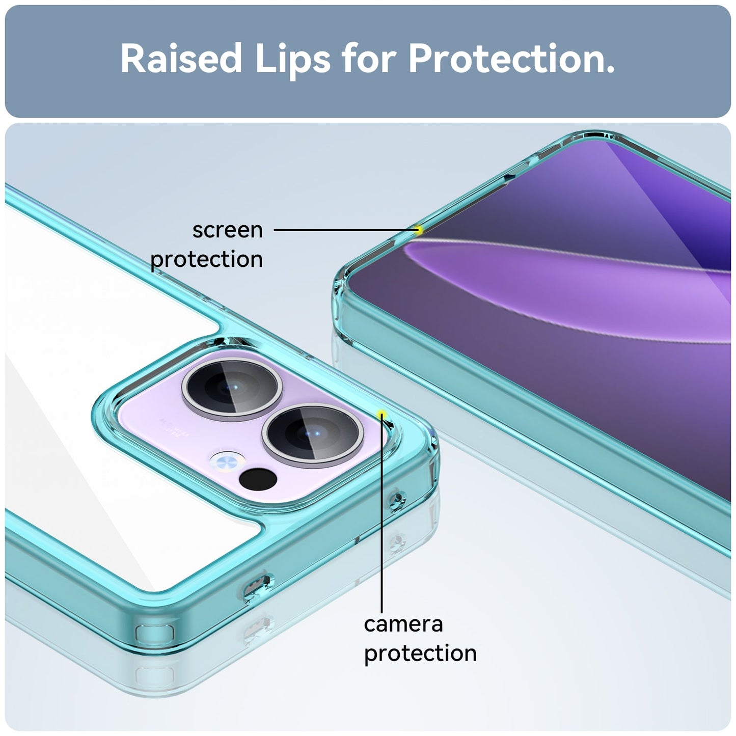 Oppo Reno 13 F 5G Soft Gel Case [Clear Blue]