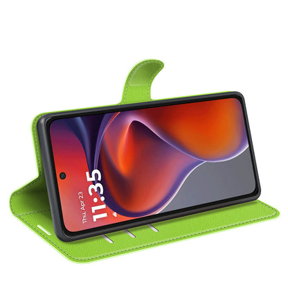 Moto G15 Pu Wallet Case [Green]