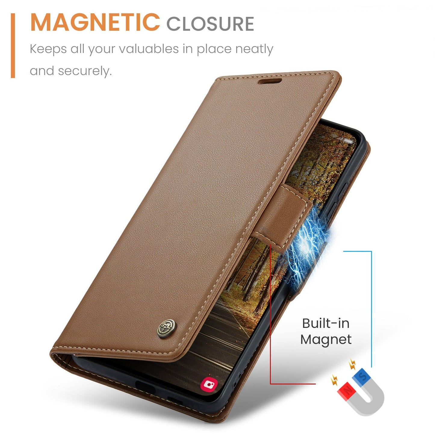 Galaxy S25 Edge Pu Wallet Case [Brown]