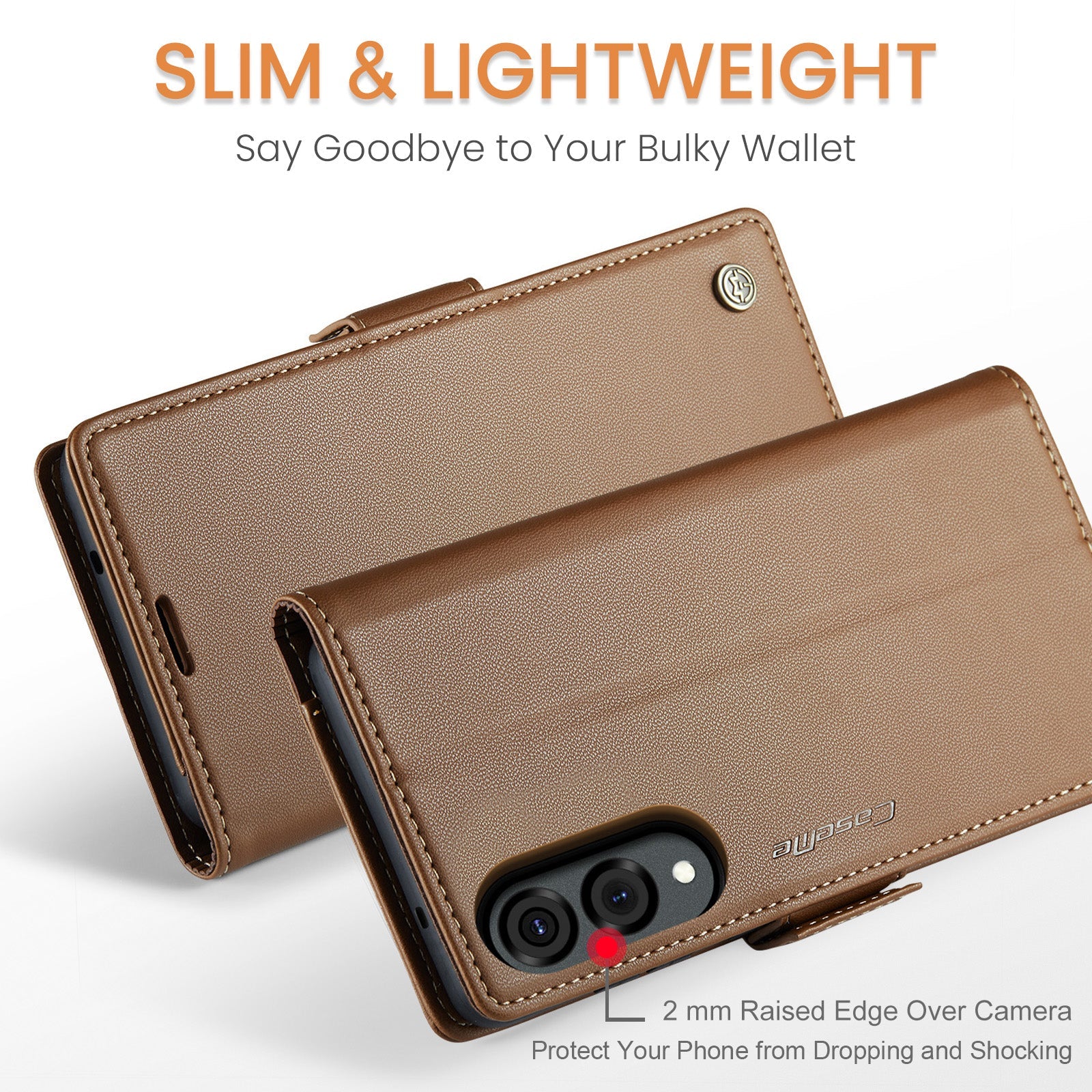Galaxy S25 Edge Pu Wallet Case [Brown]