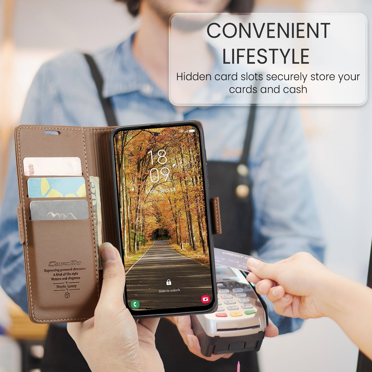 Galaxy S25 Edge Pu Wallet Case [Brown]