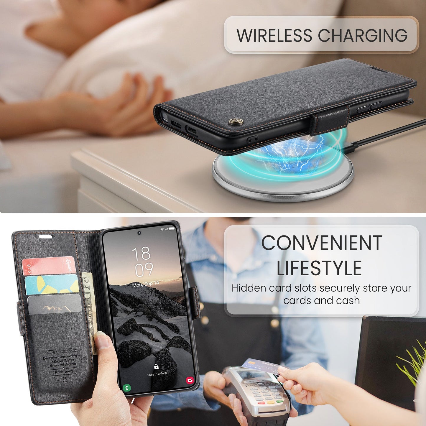 Galaxy S26 Ultra Pu Wallet Case [Black]