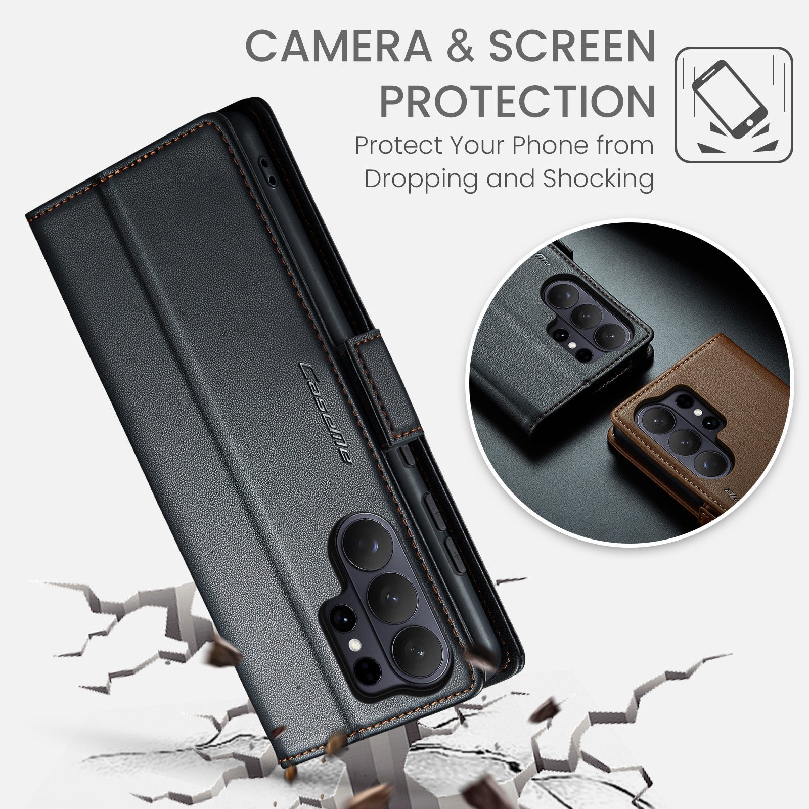 Galaxy S26 Ultra Pu Wallet Case [Black]