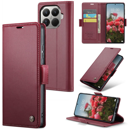 Xiaomi 15t Pro Pu Wallet Case [Maroon]