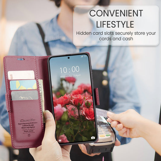 Xiaomi 15t Pro Pu Wallet Case [Maroon]
