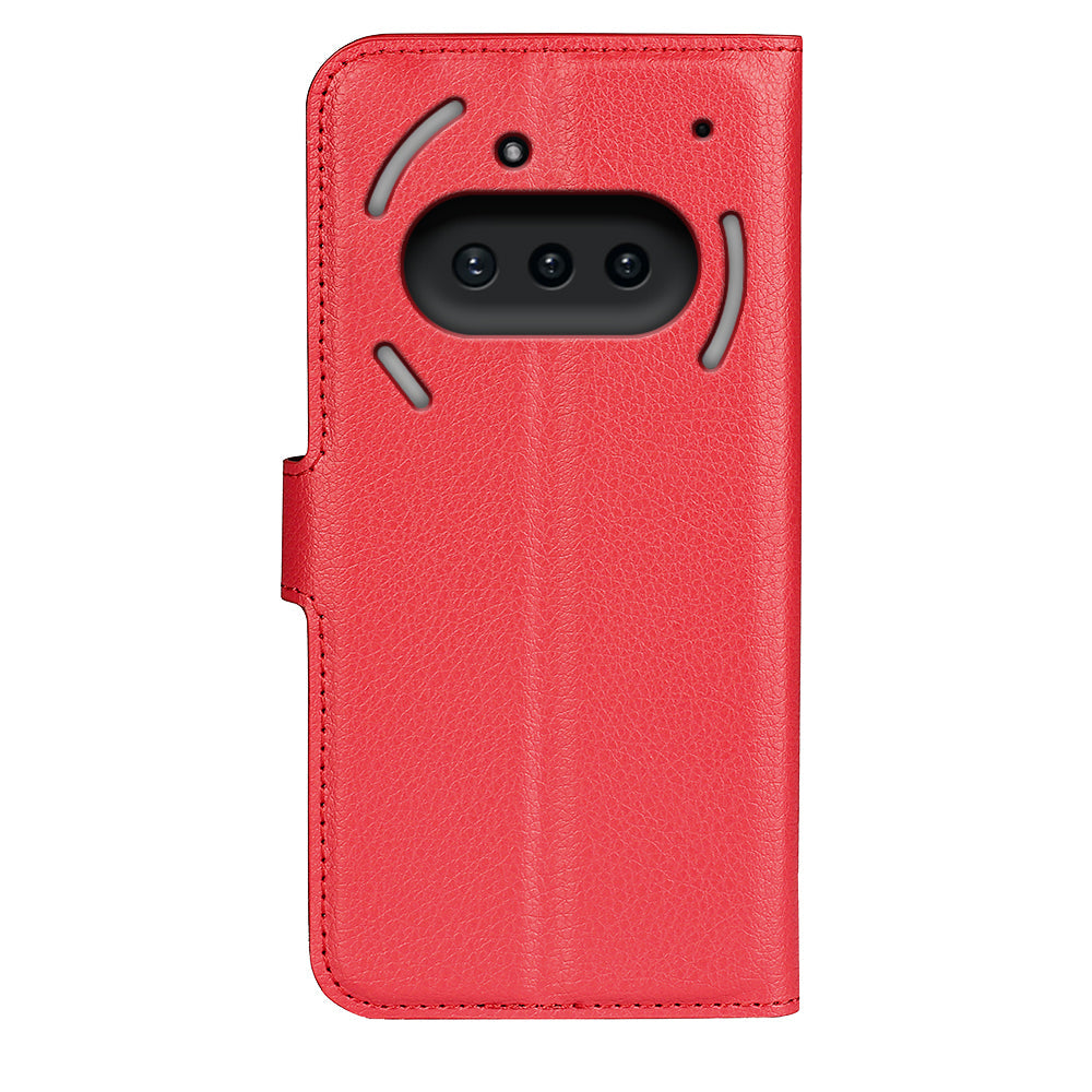 Nothing Phone (3A) Pu Wallet Case [ Red ]