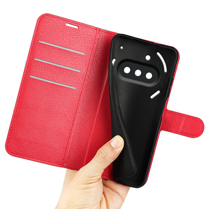 Nothing Phone (3A) Pu Wallet Case [ Red ]