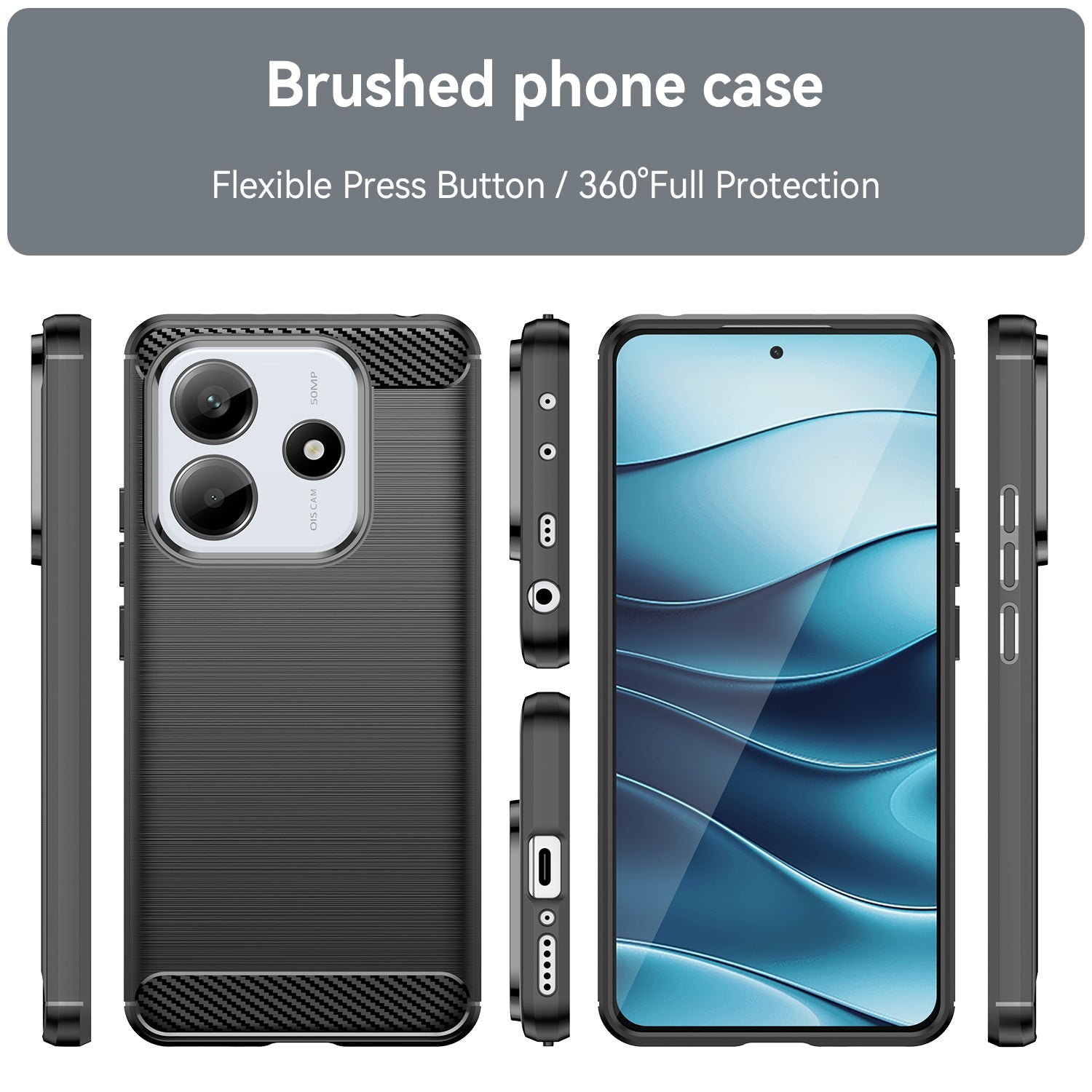 Xiaomi Redmi Note 14 5G Carbon Fibre Case [Black]