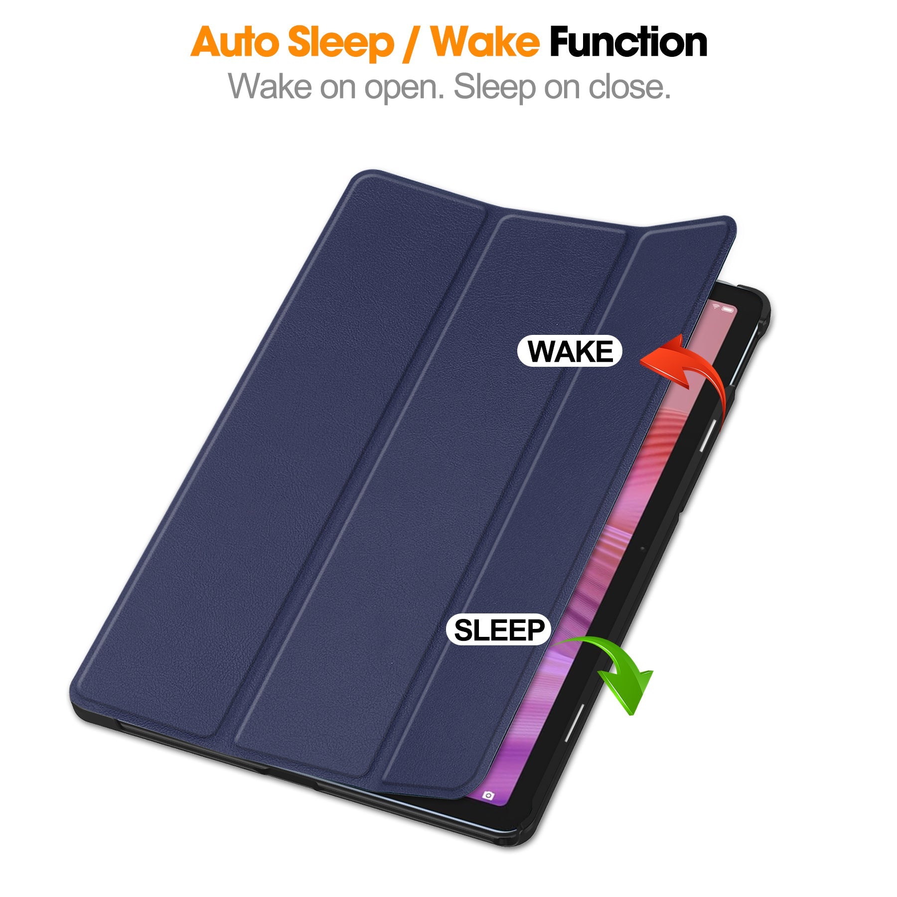 Tab 10.1" 2025 Tb311 Tri-Fold Pu Case [Navy]